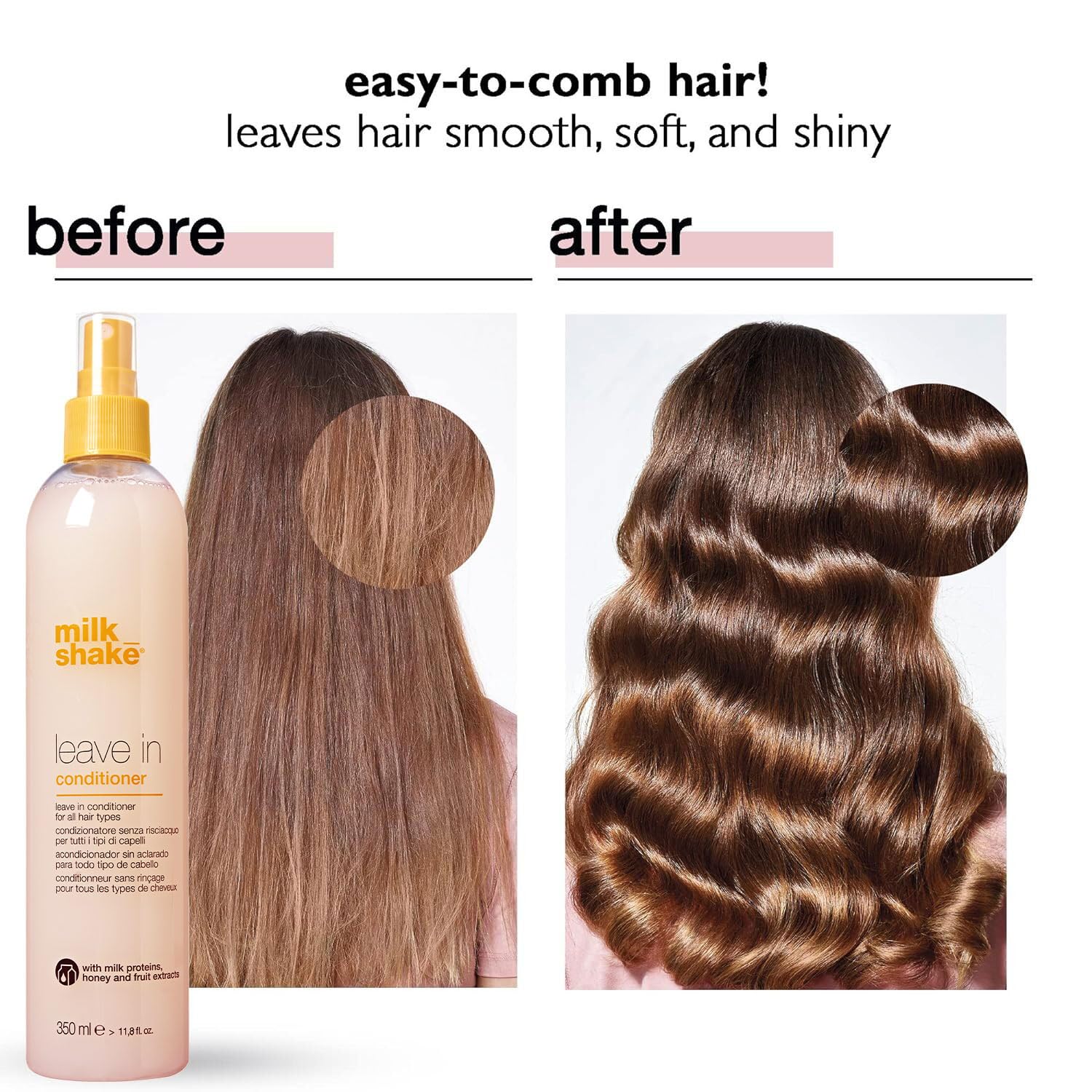 Milk_Shake Leave-In Conditioner Detangler Spray For Natural, Curly Or Straight Hair - Protects And Hydrates Color Treated And Dr