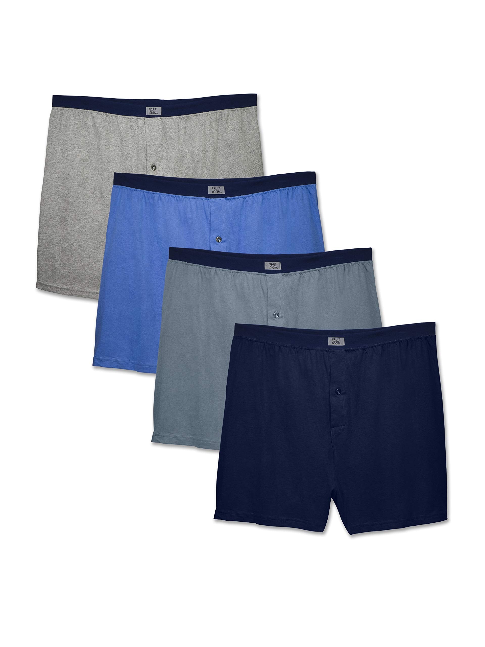 Fruit of the Loom mens Tag-free Boxer Shorts Underwear, Knit - Assorted colors, X-Large US