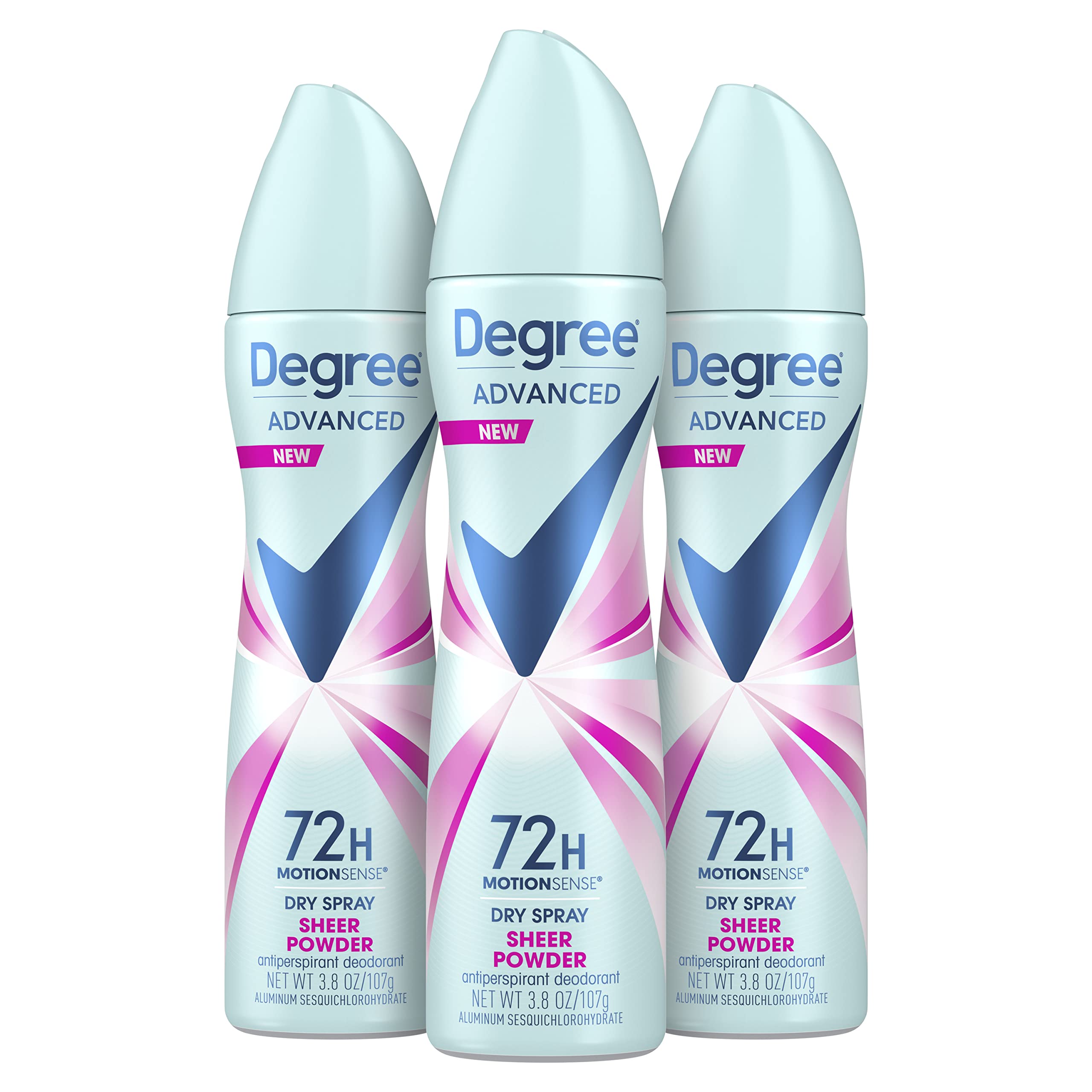 Degree Advanced Antiperspirant Deodorant Dry Spray 72-Hour Sweat and Odor Protection Sheer Powder Deodorant Spray For Women With
