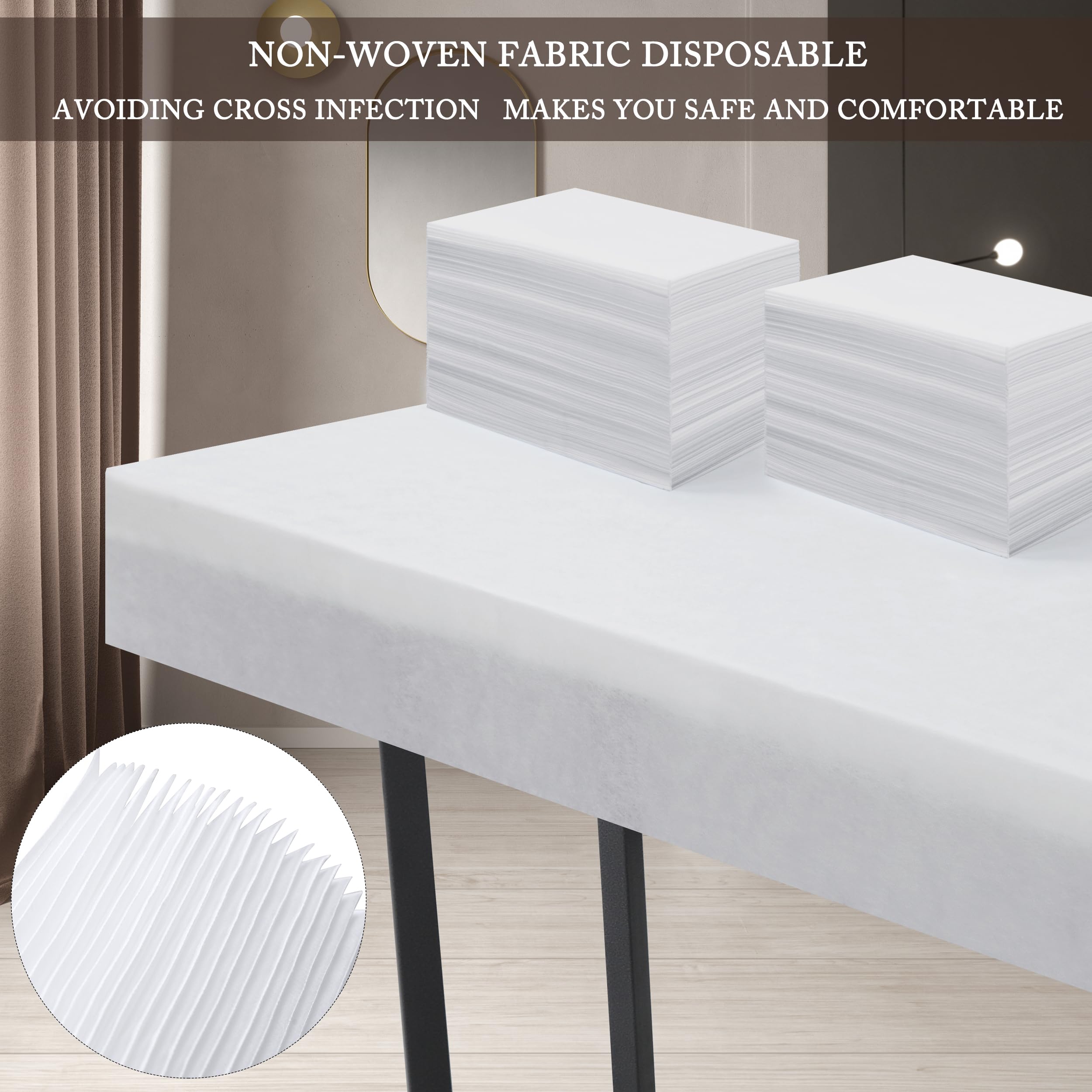 50 Pcs Disposable Bed Sheets 31'' X 71'' Massage Table Sheets Non Woven Fabric Spa Bed Cover Breathable For Massage Beauty Tatto