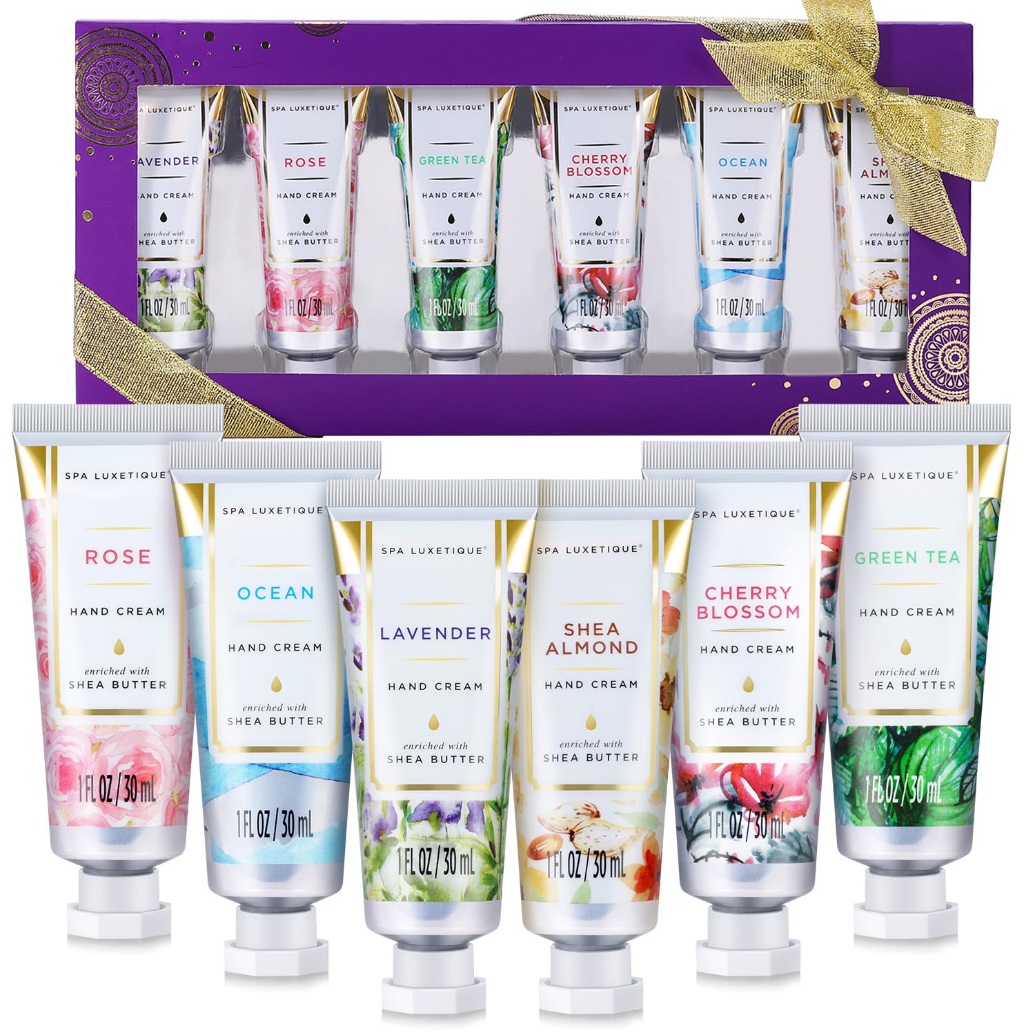 spa luxetique Hand Cream Hand Cream Set Gift for Women Hand Lotion with Natural Aloe and Vitamin E for Dry Skin Mini Travel Size