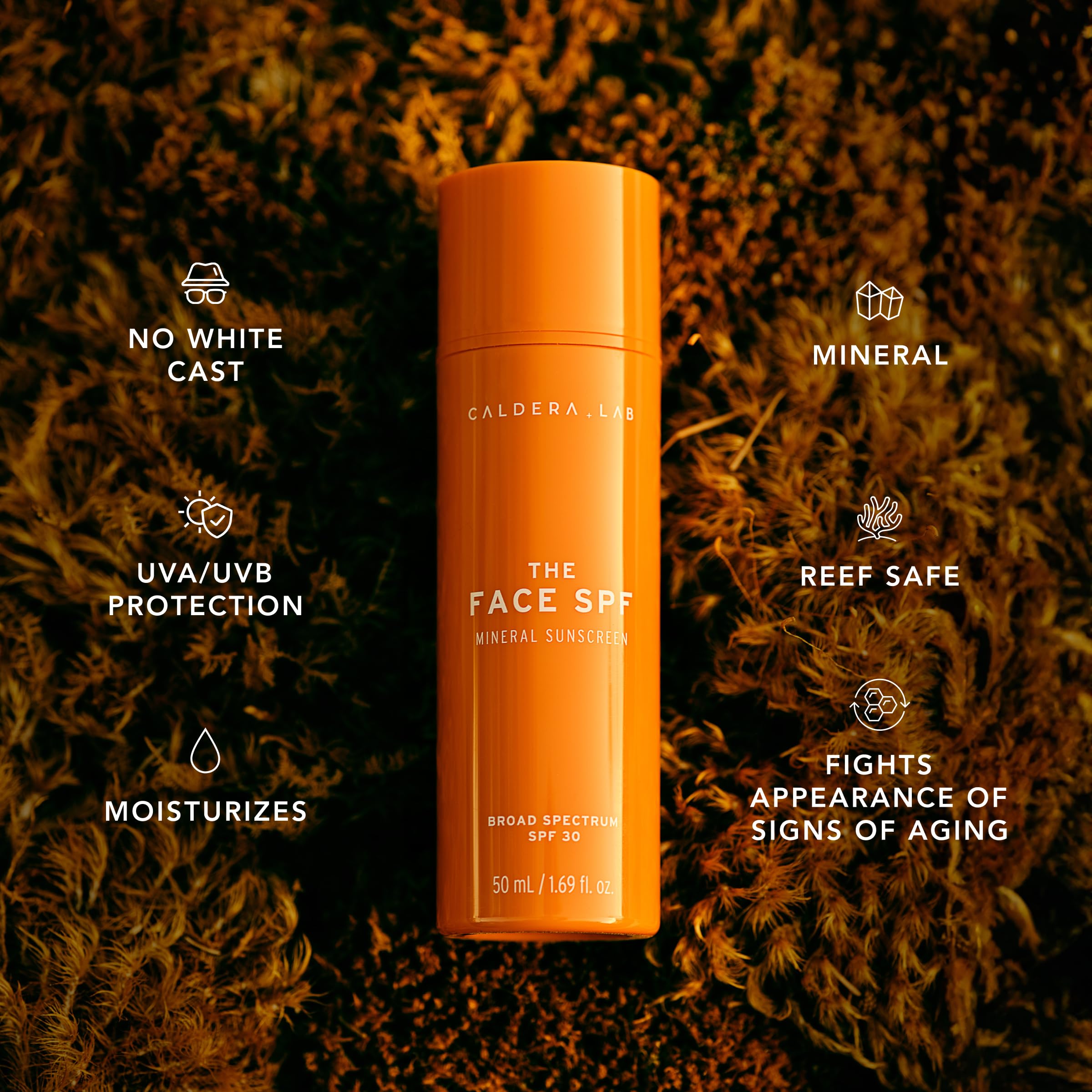 Caldera + Lab The Face Spf, No White Cast Mineral Sun Screen With Spf 30