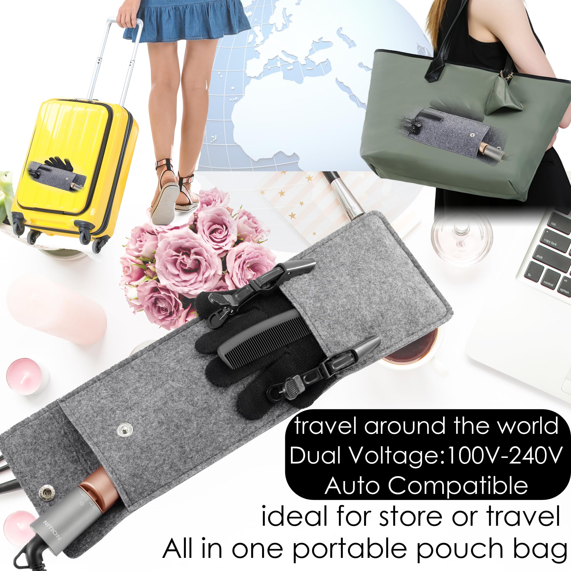NITION Ceramic Tourmaline Flat Iron for Hair LCD 1'' Hair Straighteners MCH Fast Heating UP Healthy Smooth Straightening Styling