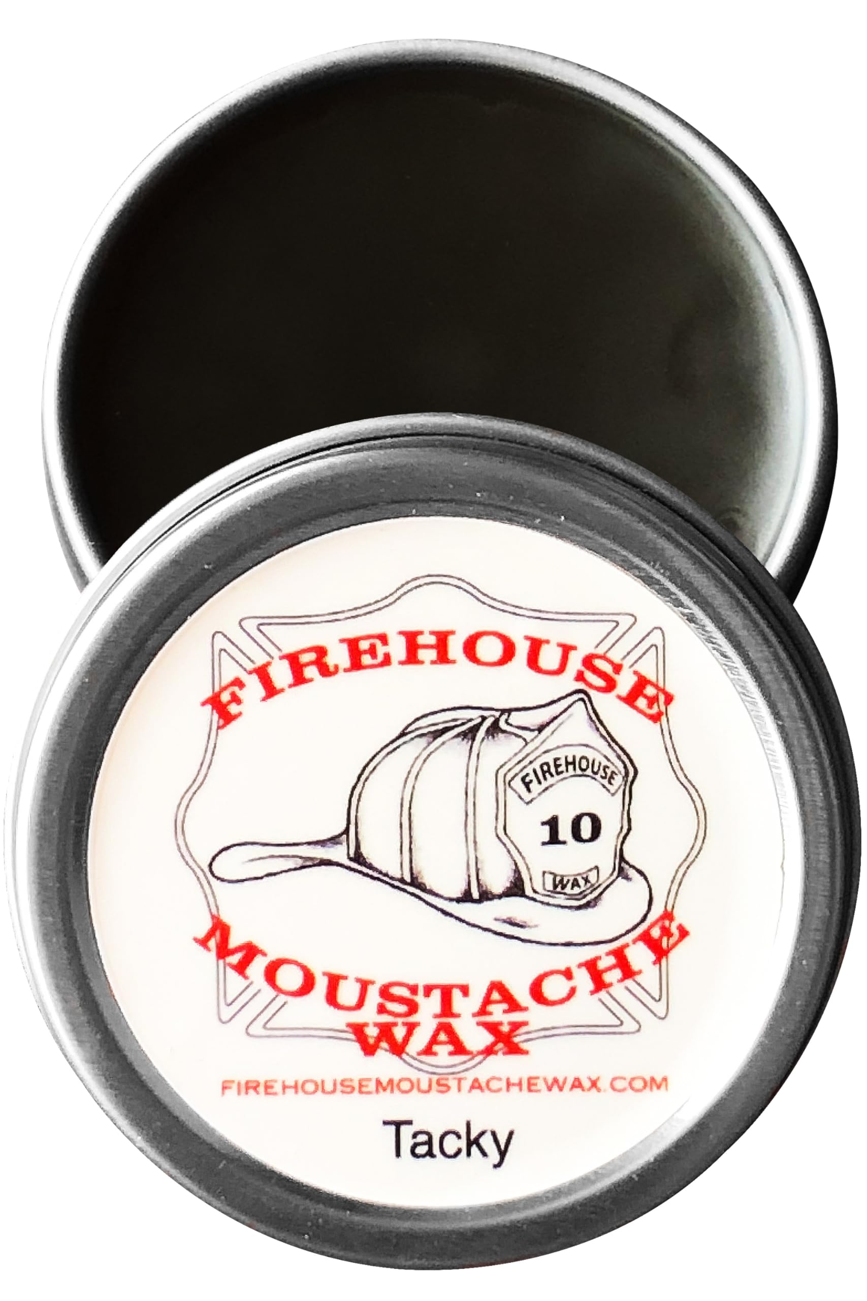 Firehouse Moustache Wax Wacky Tacky - Strong Heavy-Duty Dark Mustache & Beard Wax, Naturally Scented & Colored, All-Weather Must