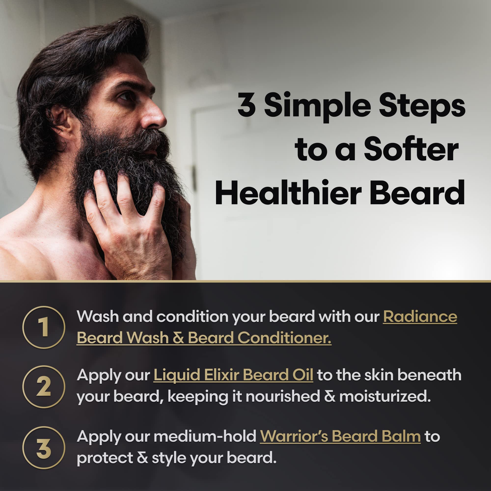 The Aesir'S Triumph Beard Grooming Kit - Beard Growth Essentials With Balm, Oil, Wash & Conditioner For Men - Platinum Collectio