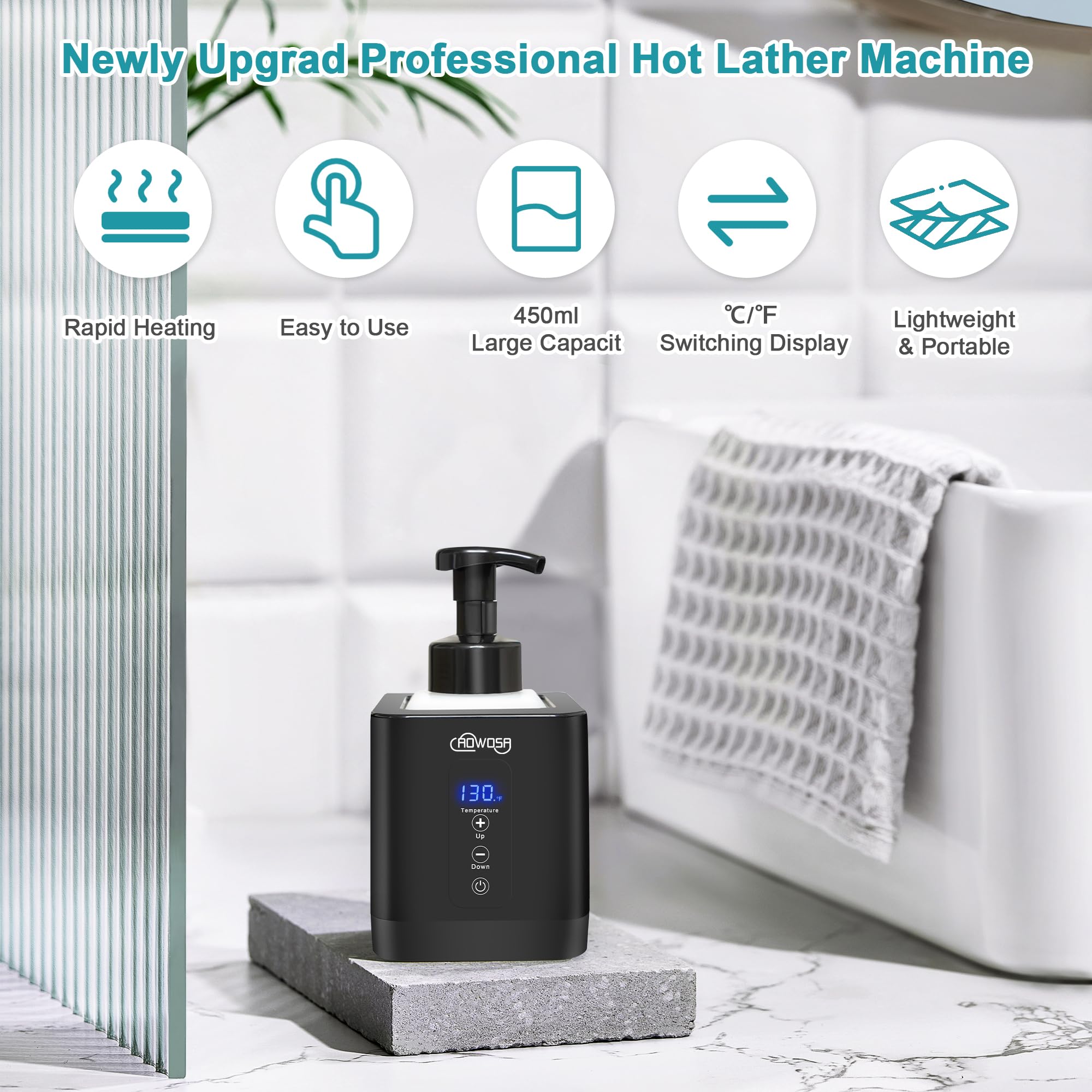 Hot Lather Machine For Shaving Professional Lather Maker For Men Face Shaving Large Capacity Shaving Foam Machine For Home Use S