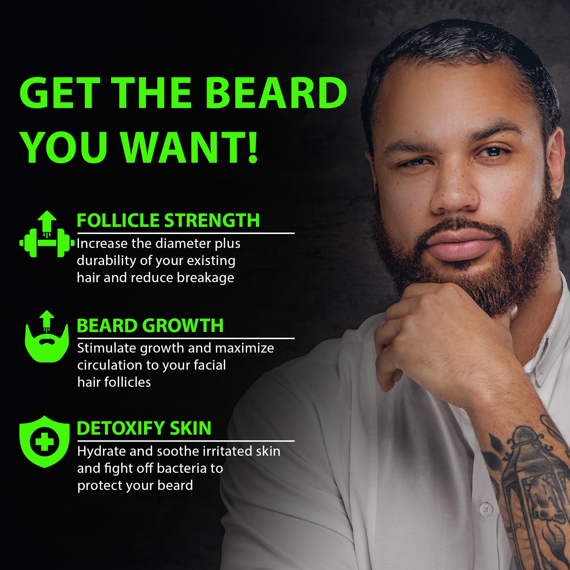 2X Thickening Biotin Beard Balm For Men & Mustache Wax For Beard Growth  Organic Beard Conditioner For Men & Beard Softener For