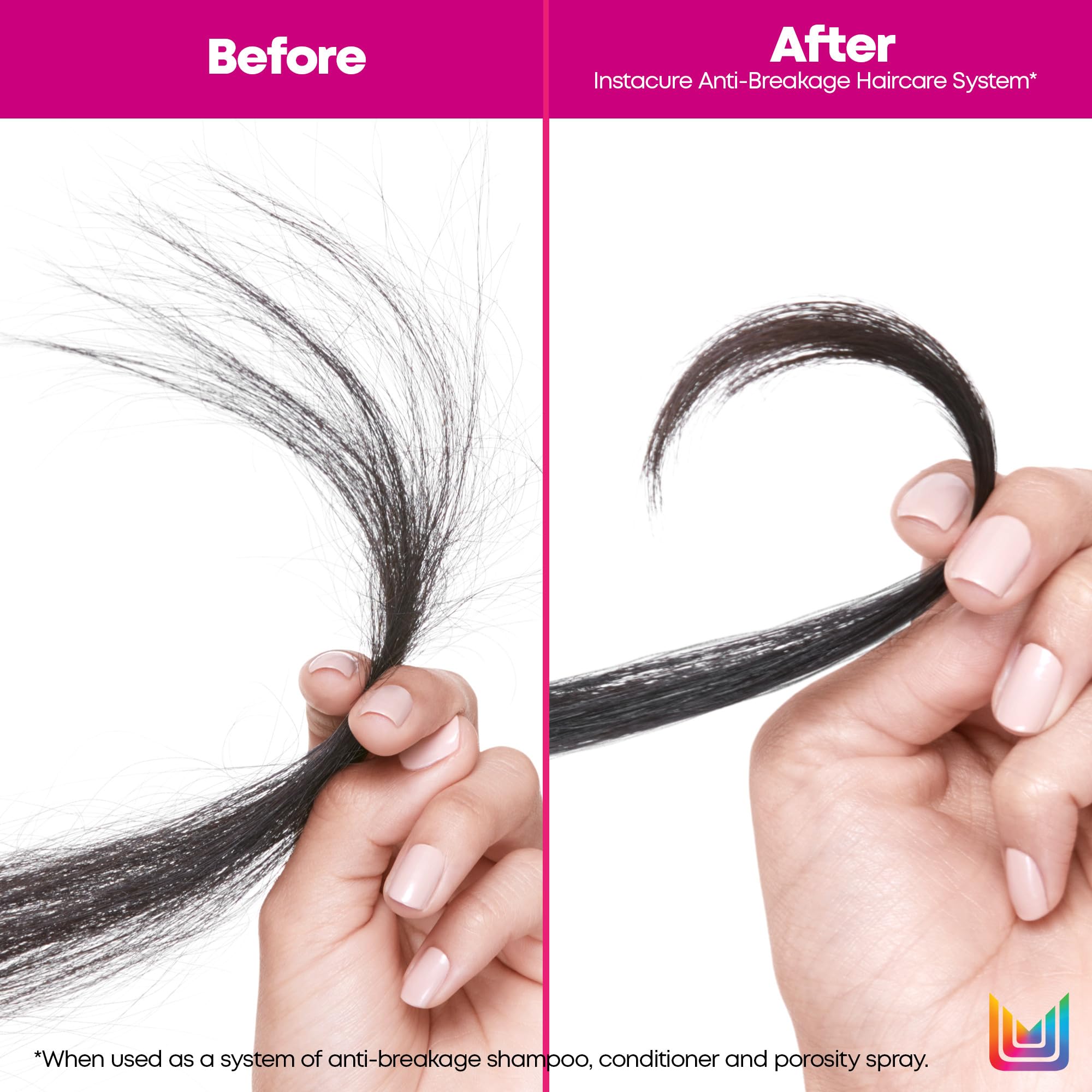 Matrix Instacure Anti-Breakage Leave-In Porosity Spray - Reduces Split Ends & Detangles, Repairs & Strengthens Hair, For Dry, Da