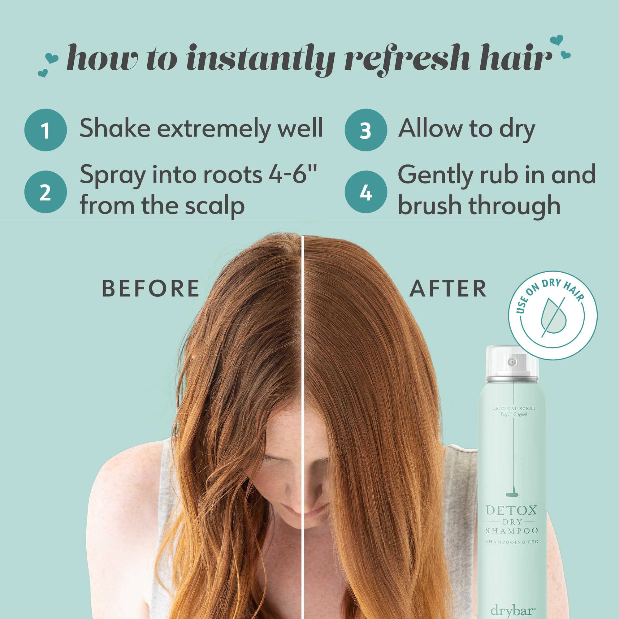 Drybar Detox Dry Shampoo Original Scent - Travel Size | Absorbs Excess Oil, Leaves Hair Looking And Feeling Clean & Refreshed Wi