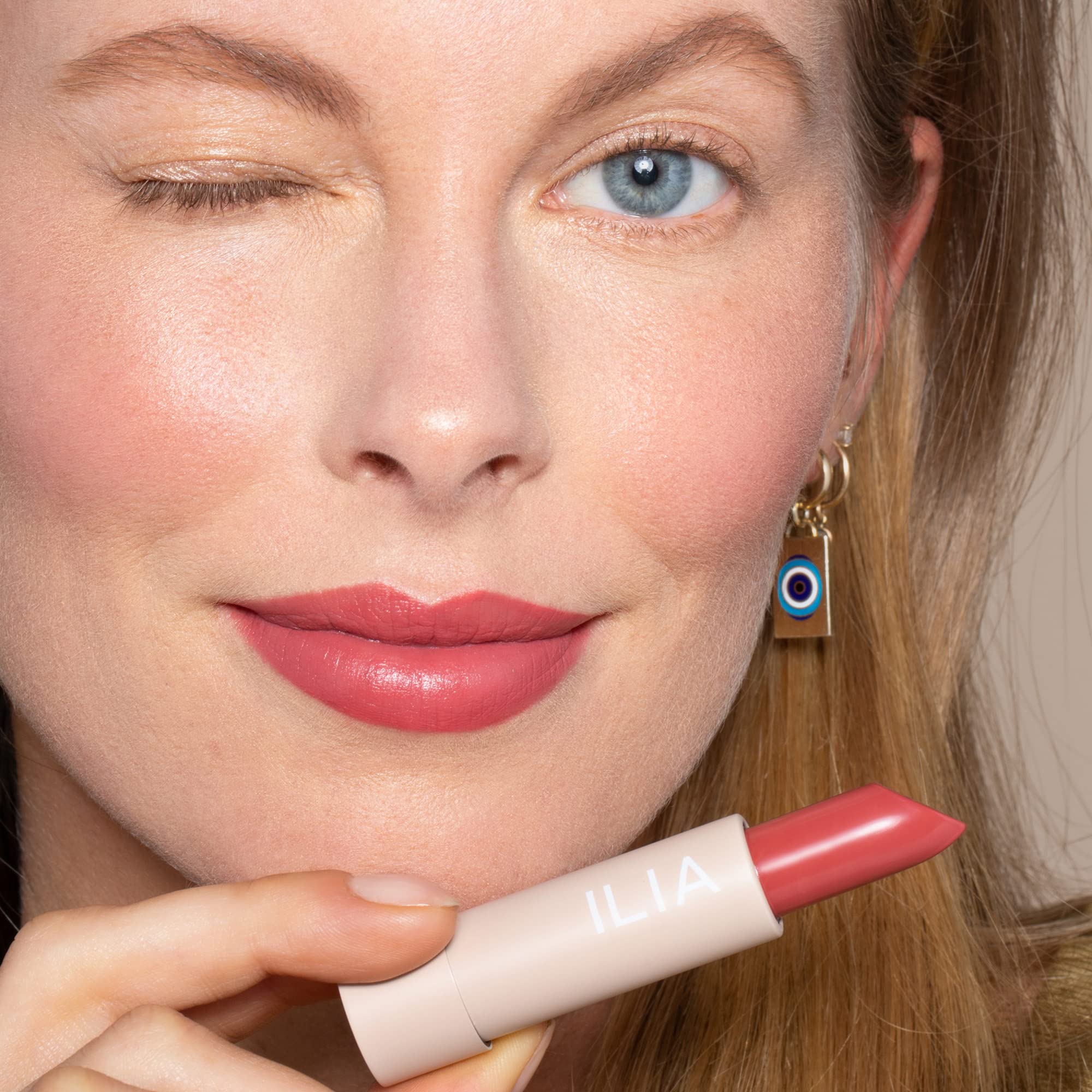 Ilia - Color Block Lipstick | Non-Toxic, Vegan, Cruelty-Free, Hydrating + Long Lasting, No Budge Color With Full Coverage (Rococ