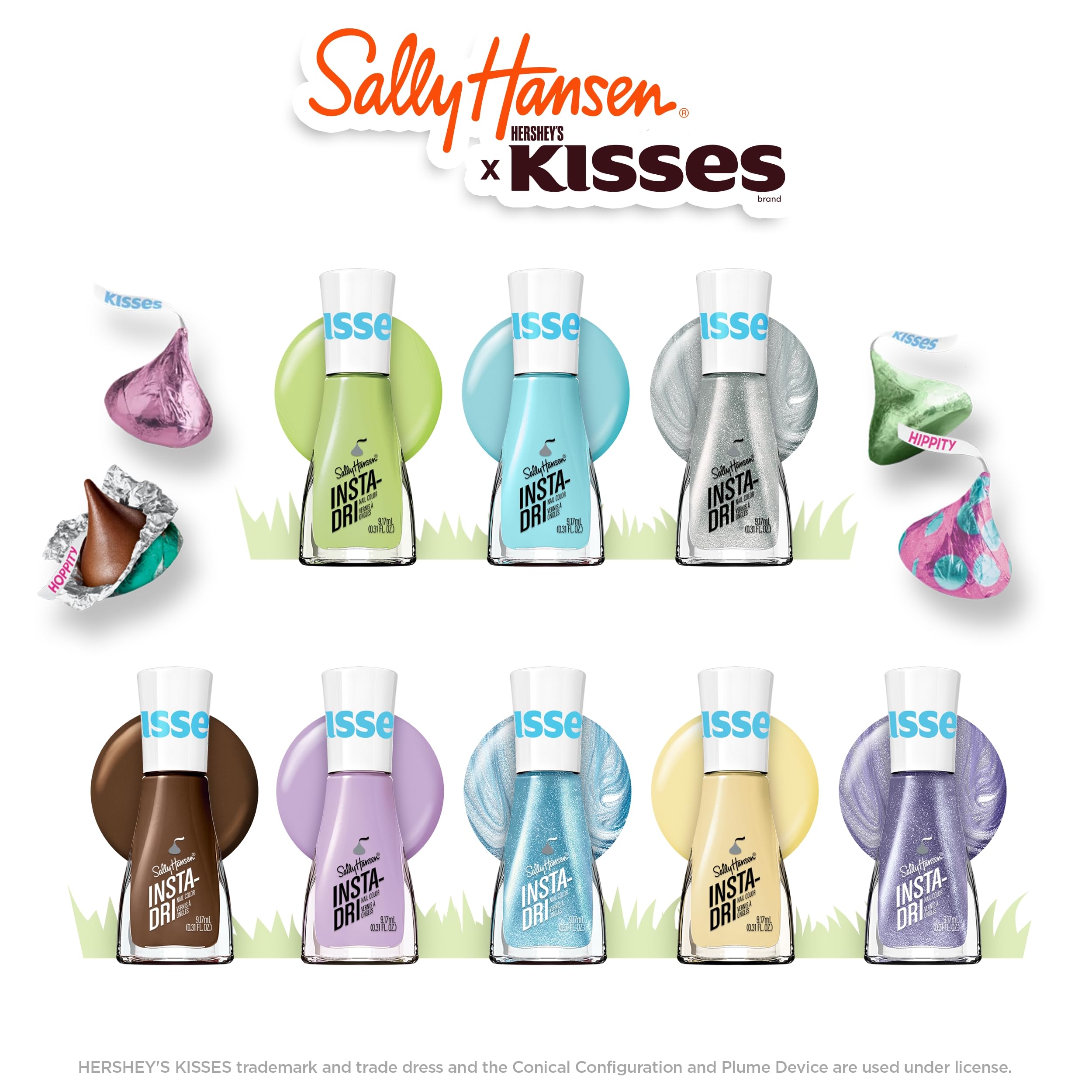 Sally Hansen Insta-Dri Nail Polish x Hershey's Kisses - Giving Kisses, 0.3 Fl Oz, Fast-Drying Color for Beautiful Nails