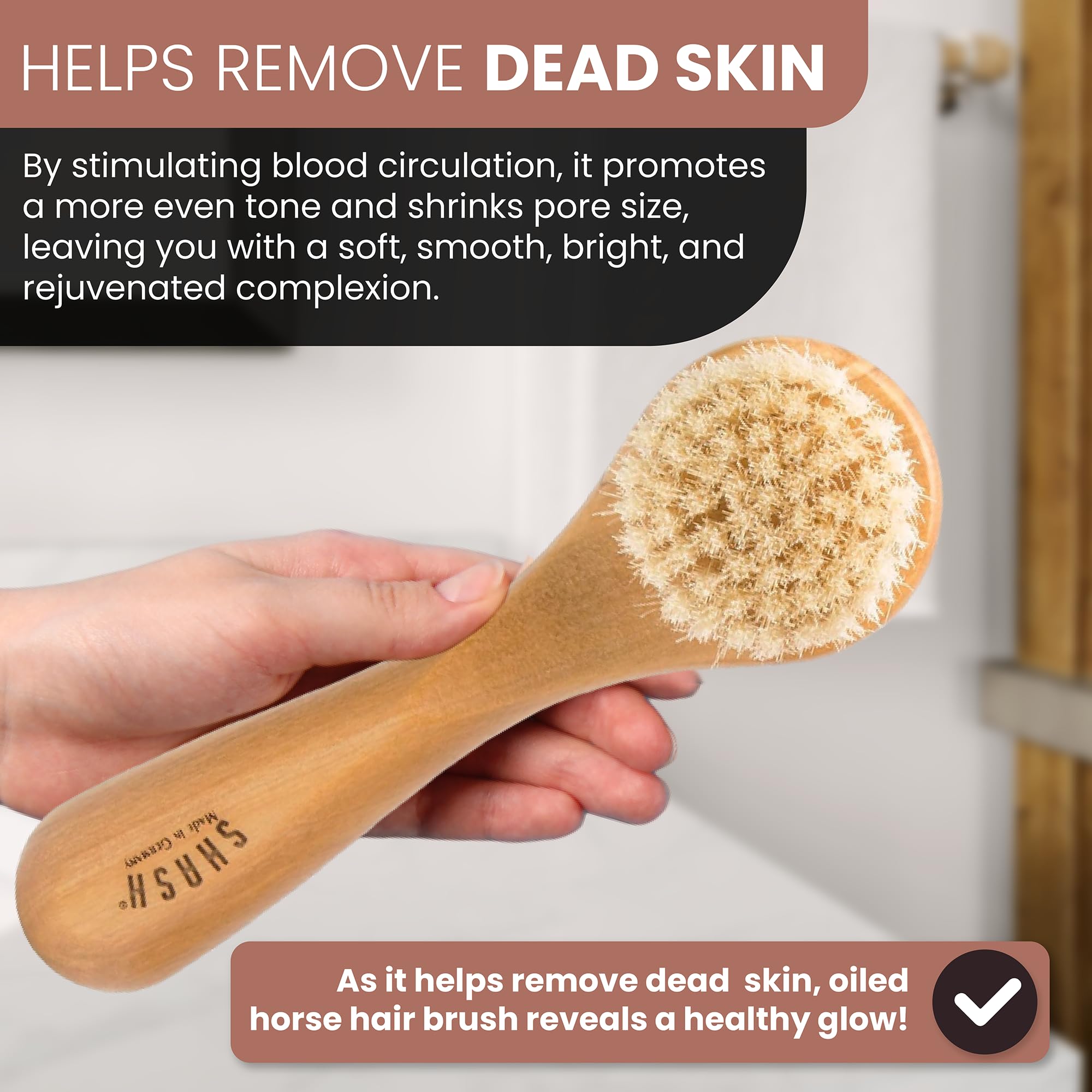 Since 1869 Hand Made In Germany - Sustainable Exfoliating Face Brush, Scrub Cleansing Brush, Exfoliates Skin To Help Reduce Flak