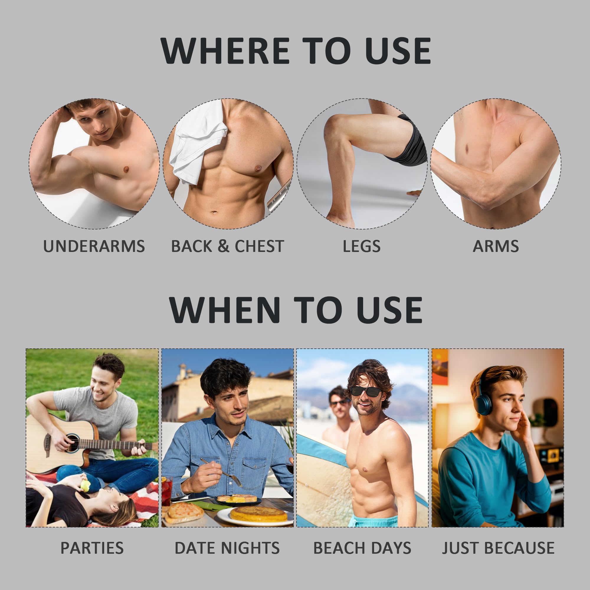 Maxpearl Hair Removal Waxing Kit For Men, Nose & Ear Wax Kit With Silicone Pot - Hair Removal For Unwanted Coarse Male Body Hair