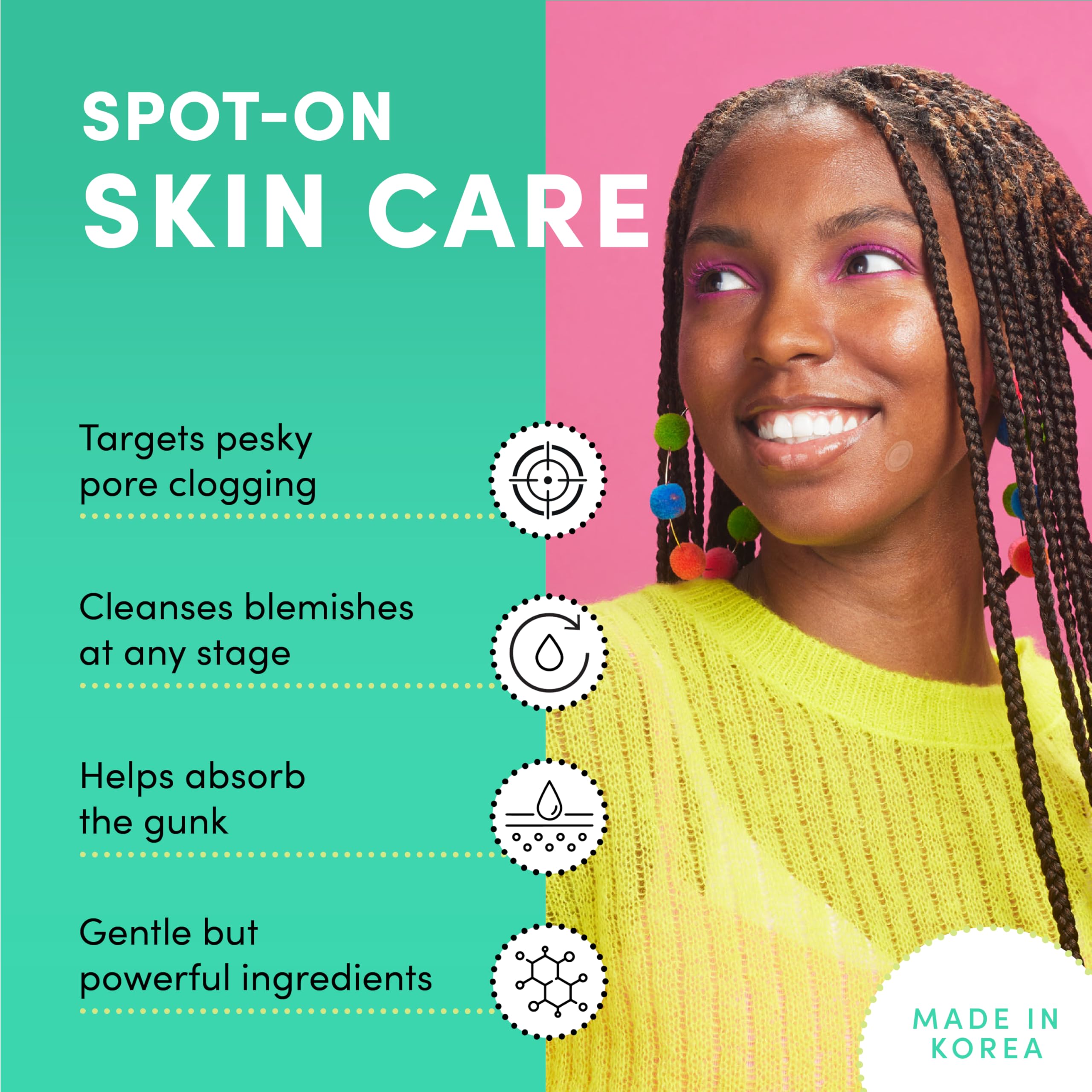 Dots For Spots Micro Dot Pimple Patches (Pack Of 9) - Niacinamide Formula For Face And Body - Discreet Design, Fast-Acting, Vega