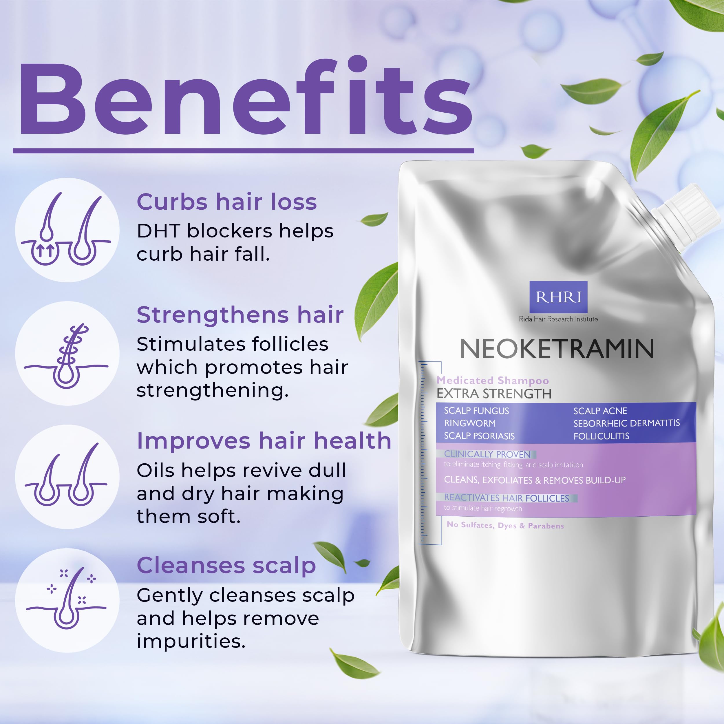 Anti Fungal Shampoo For Men & Women | Anti Dandruff, Medicated, Folliculitis Shampoo For Dry Scalp, Psoriasis, Ringworm | For It