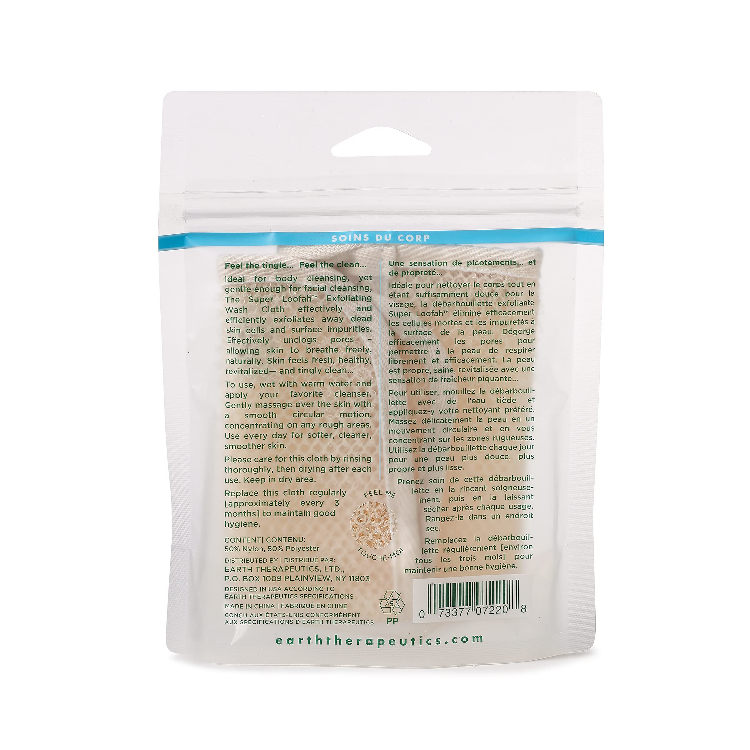 Earth Therapeutics Loofah, Super, Exfoliating, Wash Cloth