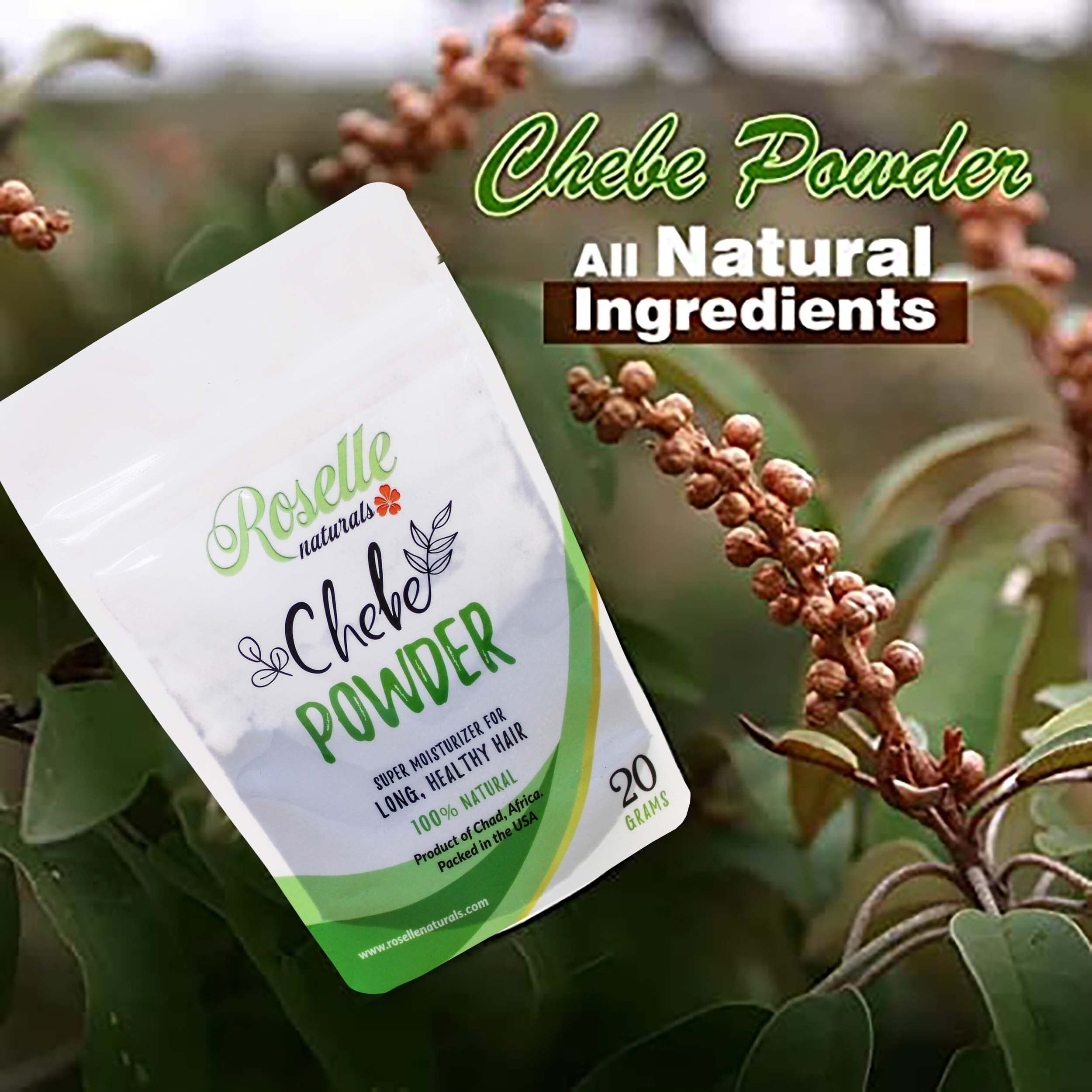 Chebe Powder Authentic From Miss Sahel Chad, Africa. Super Moisturizing All Natural Hair Mask, Growth Formula.