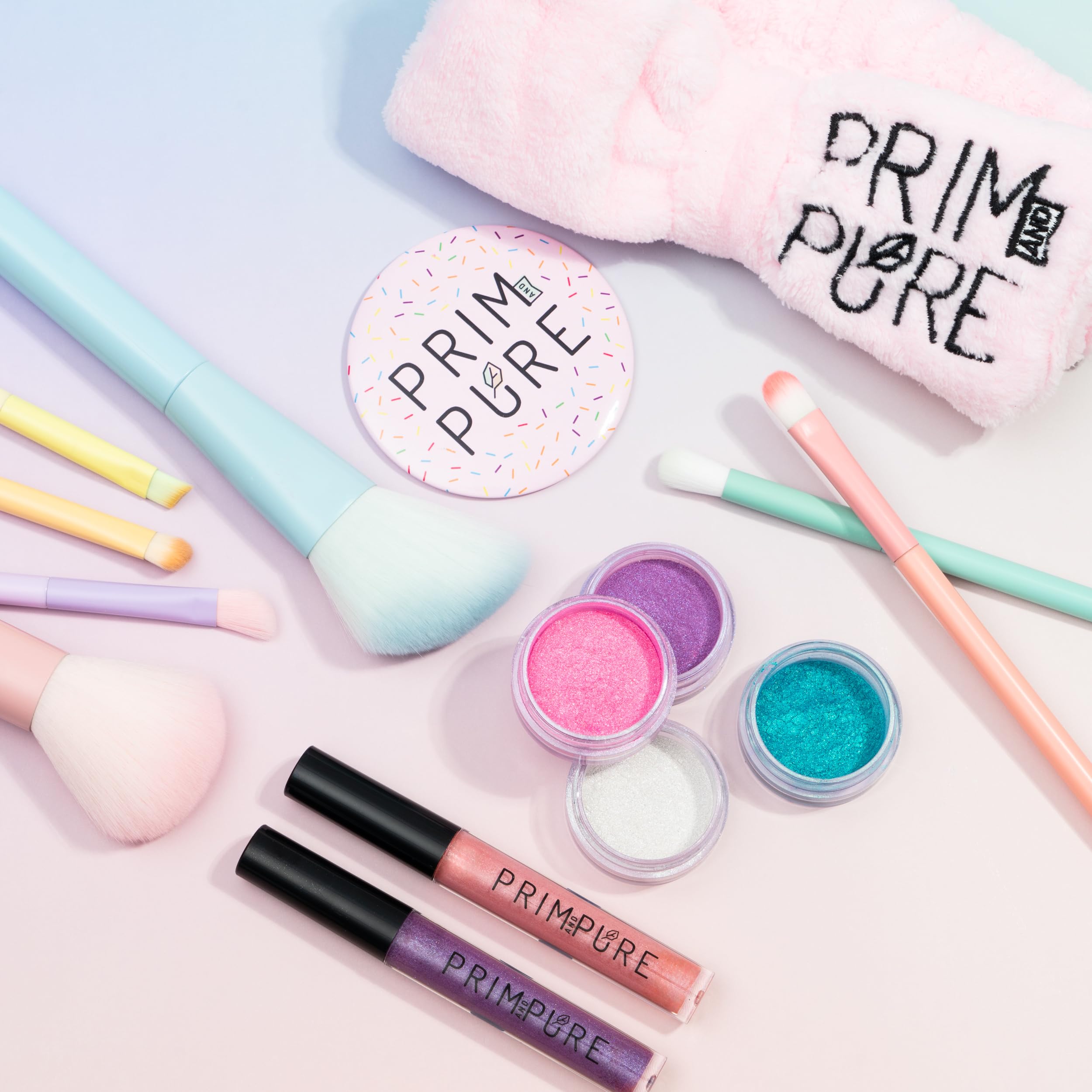 Prim And Pure Ultimate Mineral Kids Makeup Gift Set | Perfect For Play Dates & Birthday Parties | Kids Safe Eyeshadow Makeup - M