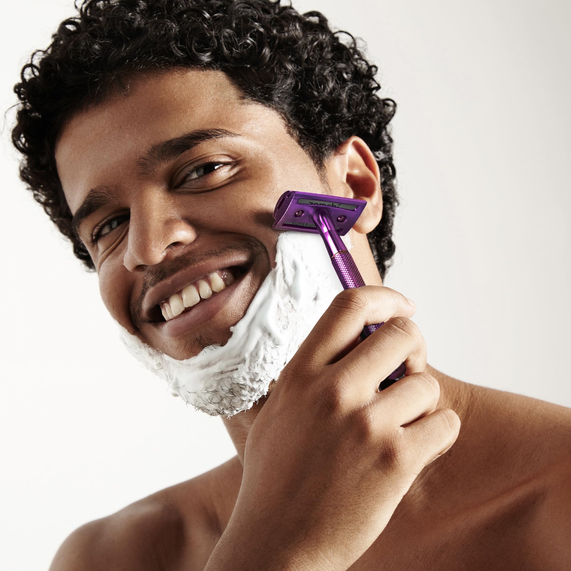 Zomchi Double Edge Safety Razor With 5 Safety Razor Blades, Women & Mens Safety Shaving Razor, Reusable Razor, Plastic Free - Pu