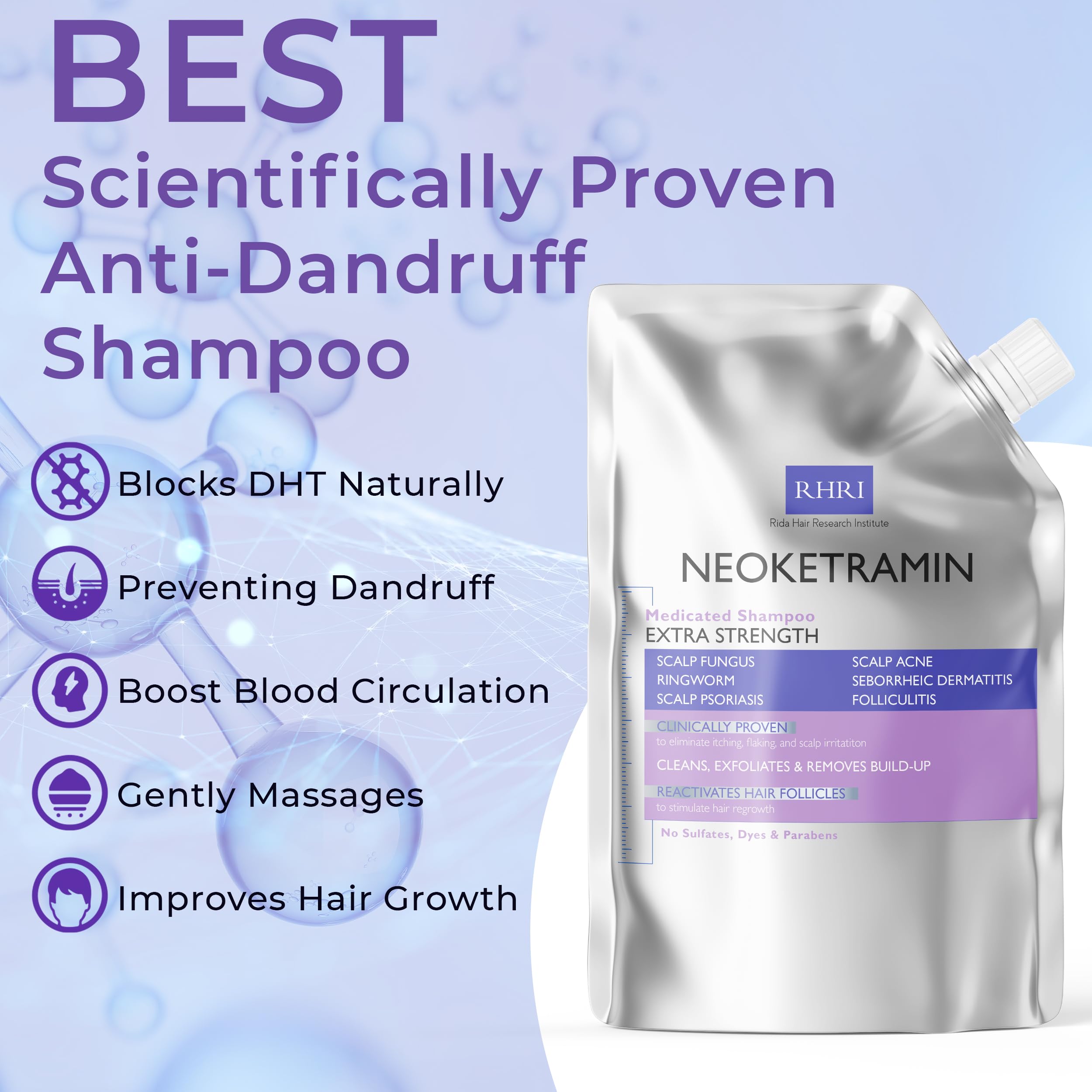 Anti Fungal Shampoo For Men & Women | Anti Dandruff, Medicated, Folliculitis Shampoo For Dry Scalp, Psoriasis, Ringworm | For It
