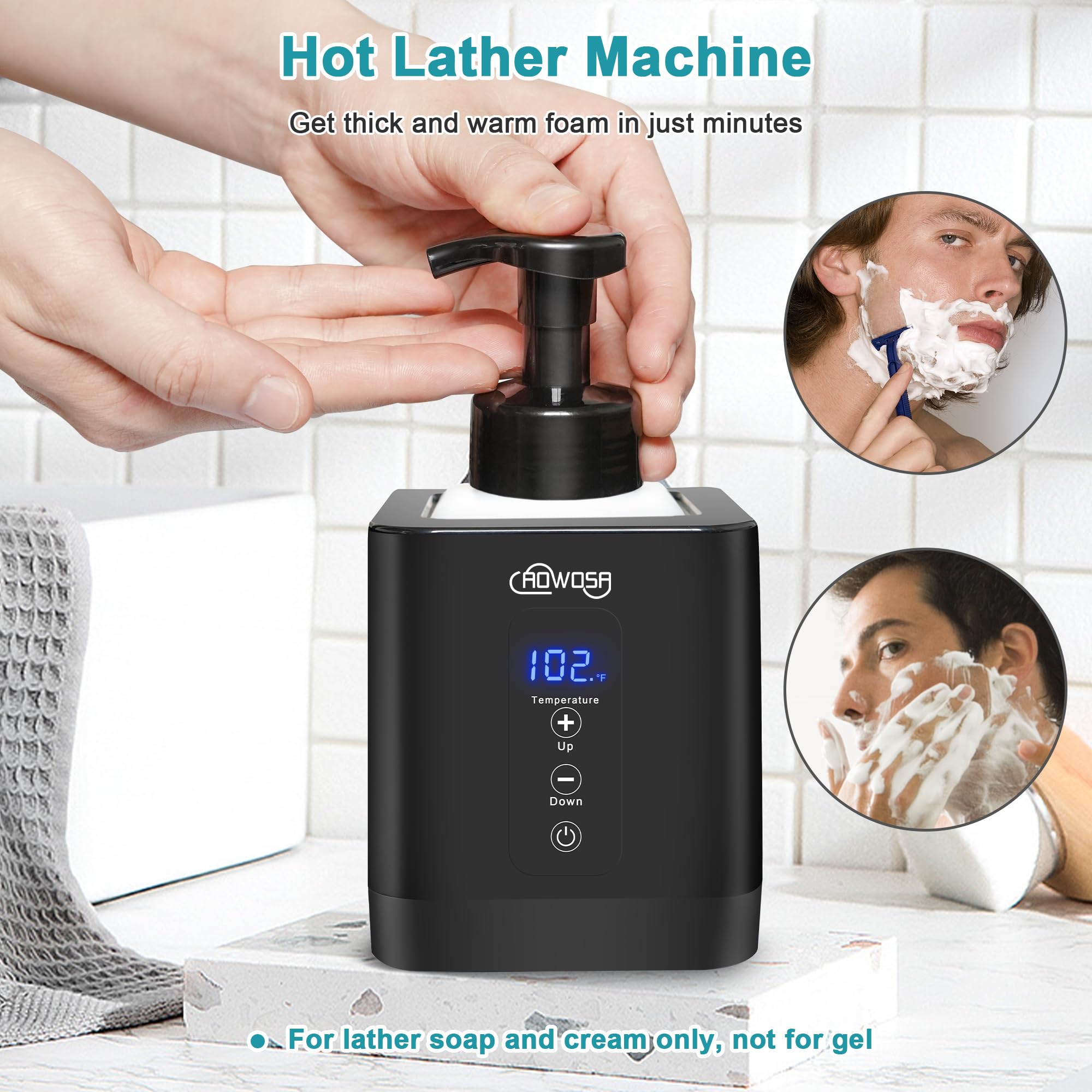 Hot Lather Machine For Shaving Professional Lather Maker For Men Face Shaving Large Capacity Shaving Foam Machine For Home Use S