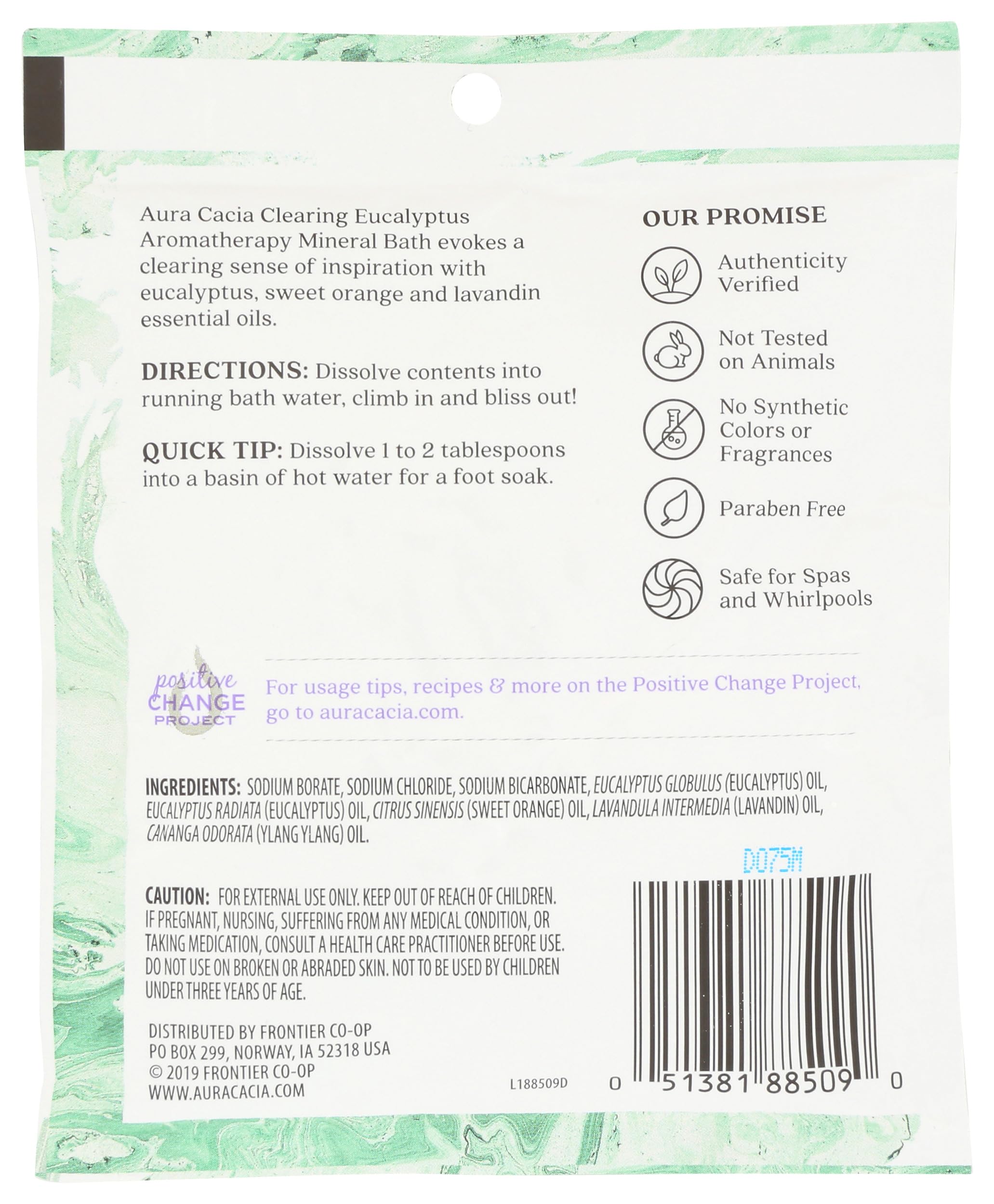 Aura Cacia, Mineral Bath Eucalyptus, 2.5 Ounce