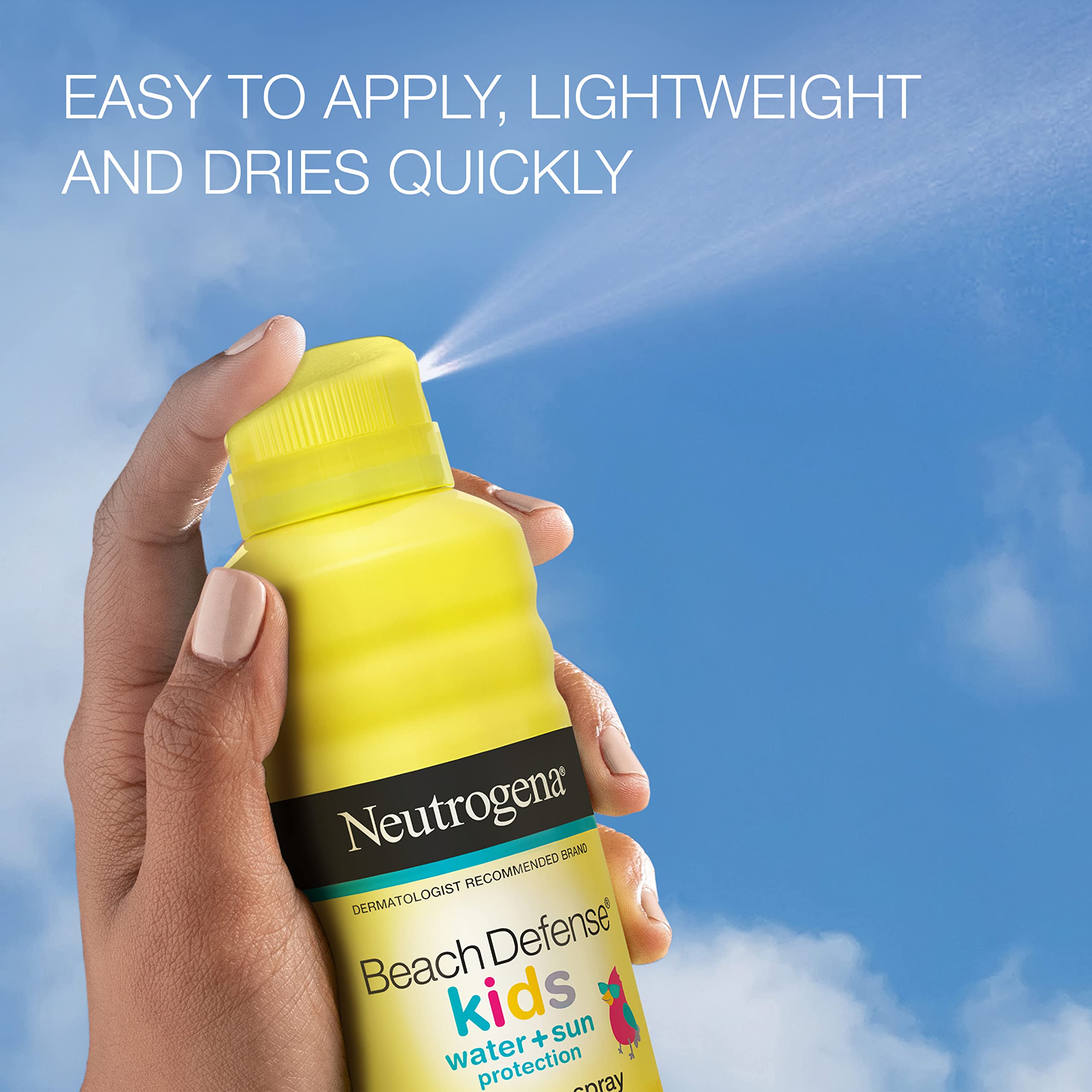 Neutrogena Beach Defense Kids Sunscreen Spray, Water-Resistant Sunscreen Spray For Children, Broad Spectrum Spf 70 For Uva/Uvb P
