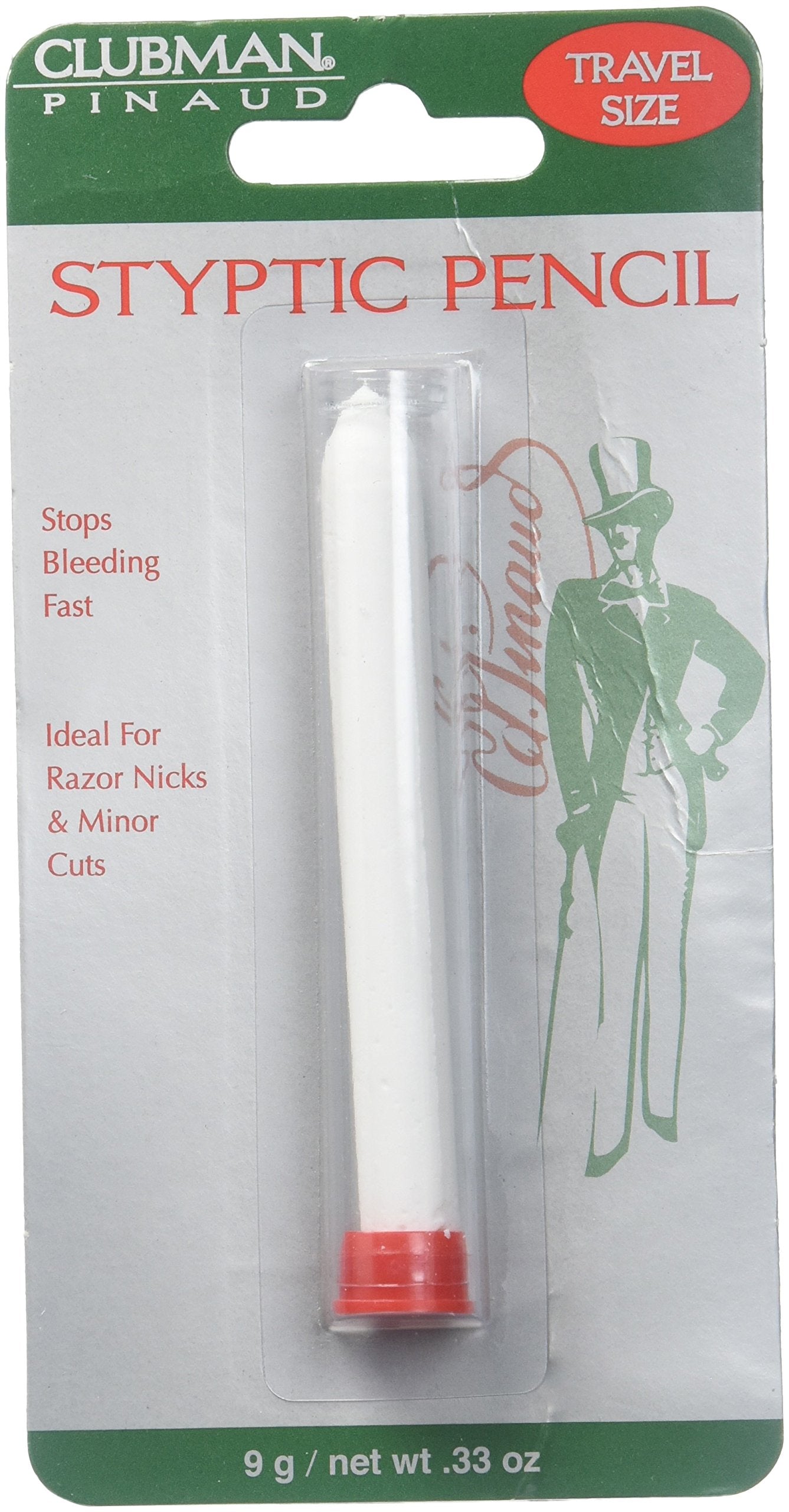 Clubman Pinaud Styptic Pencil Travel Size, Treat And Seal Shaving Cuts Instantly, Anti-Hemorrhaging Stick, First Aid Device, Whi