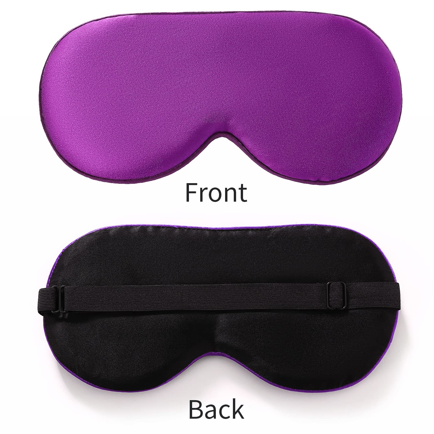 2-Pack 100% Real Natural Silk Eye Mask, Silk Sleeping Mask, Shade Puffy Eye Gift with Adjustable Straps, Sleep Eye Mask, SHJINJU