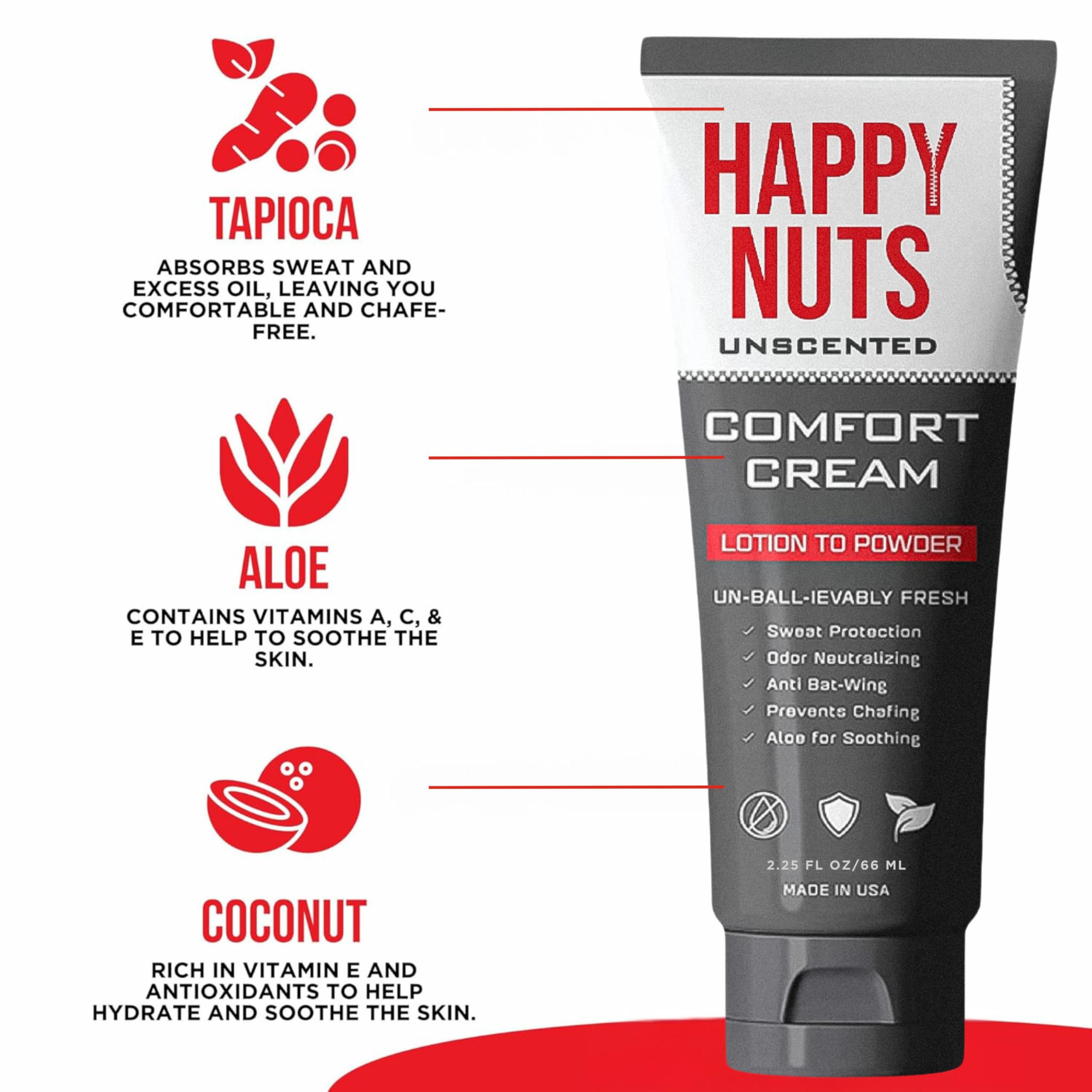 Happy Nuts - Nuts About You Anti Chafing Deodorant Essentials Bundle Kit - Gift Set For Men To Stay Fresh All Year Long (3 Pack)