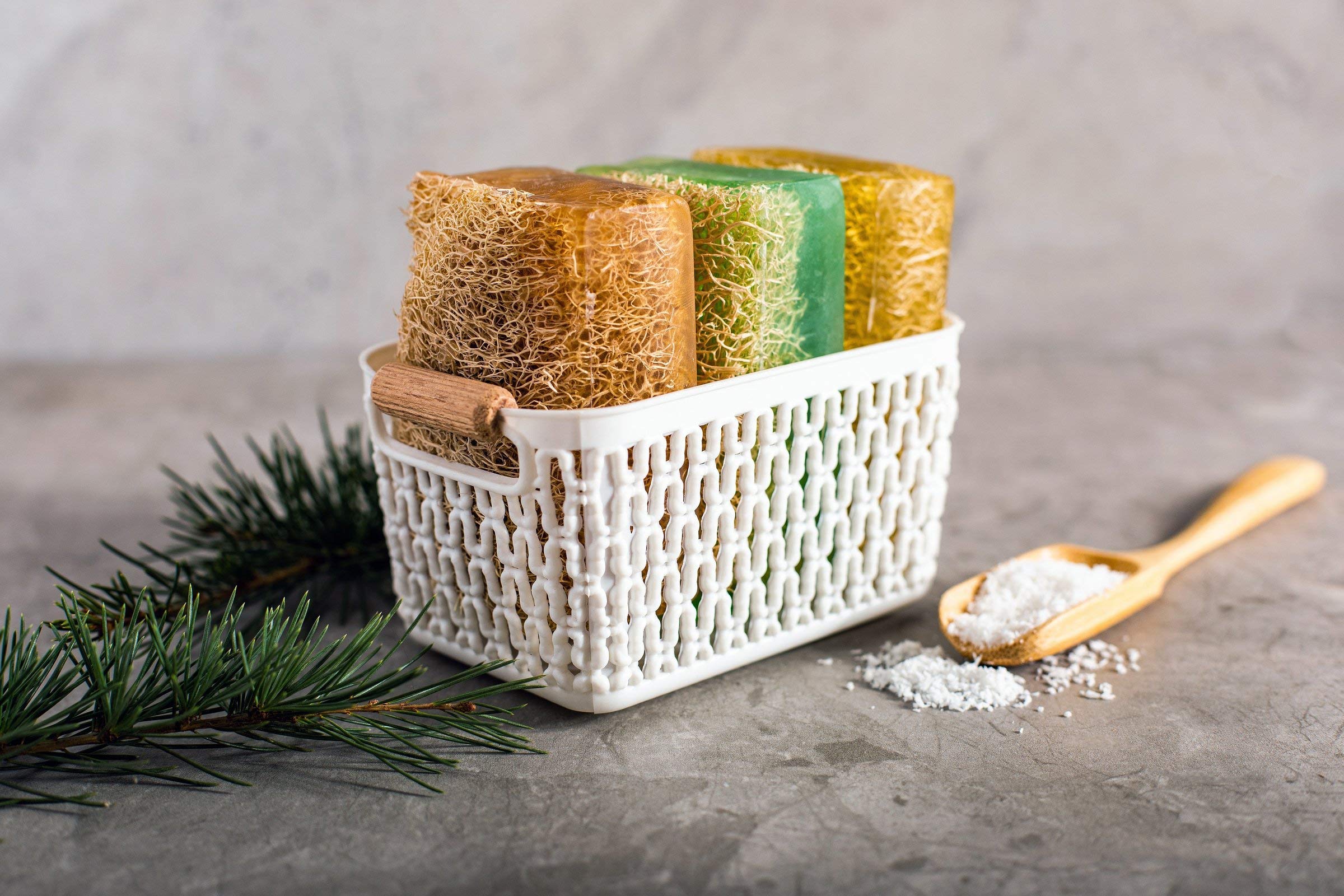 Shea Butter Moisturizer Soap - Natural Exfoliating Loofah Soap Bar - Smells Like Light Nutty Cream - Handmade With Shea Butter,