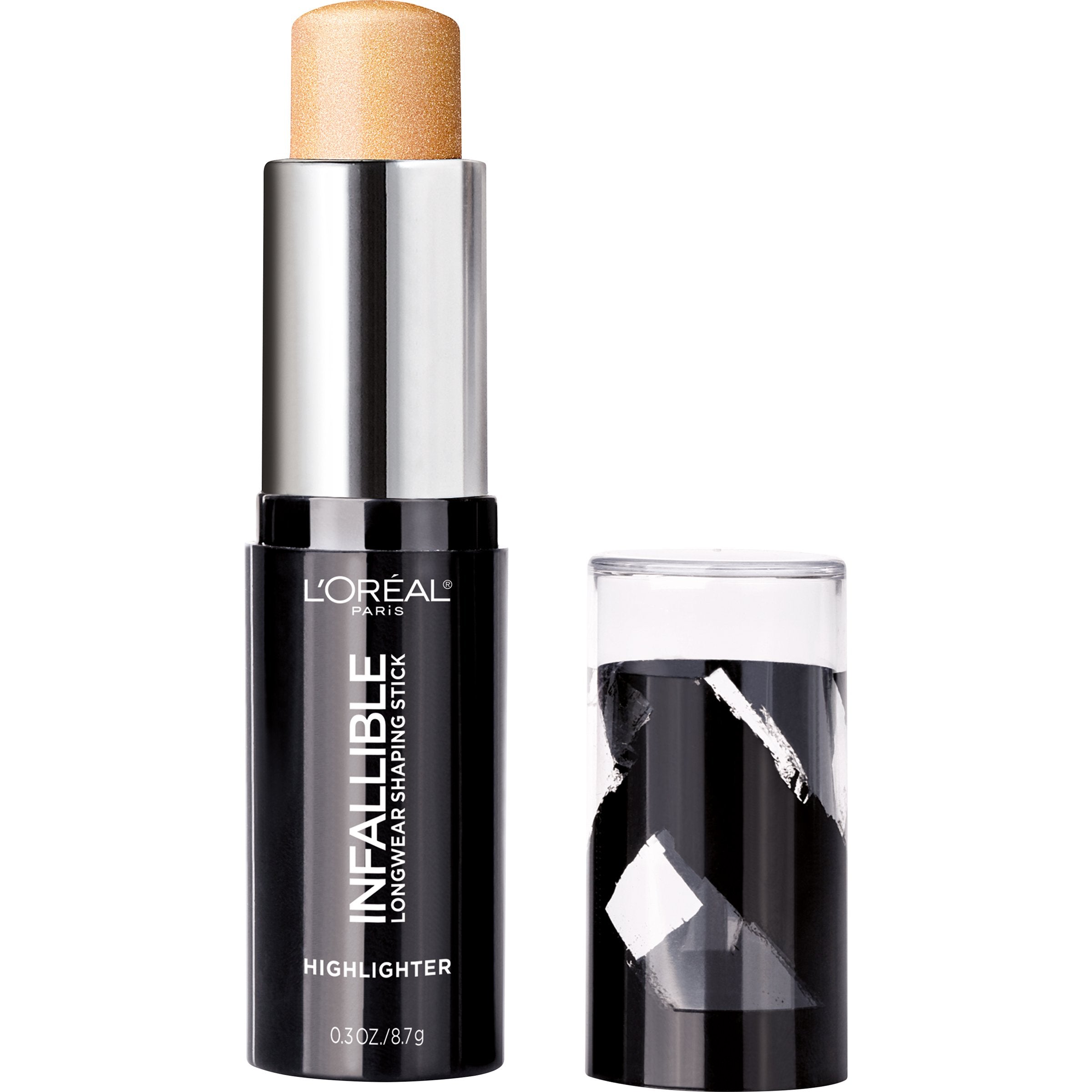 Lor  Al Paris Makeup Infallible Longwear Highlighter Shaping Stick, Up To 24Hr Wear, Buildable Cream Highlighter Stick, 41 Gold