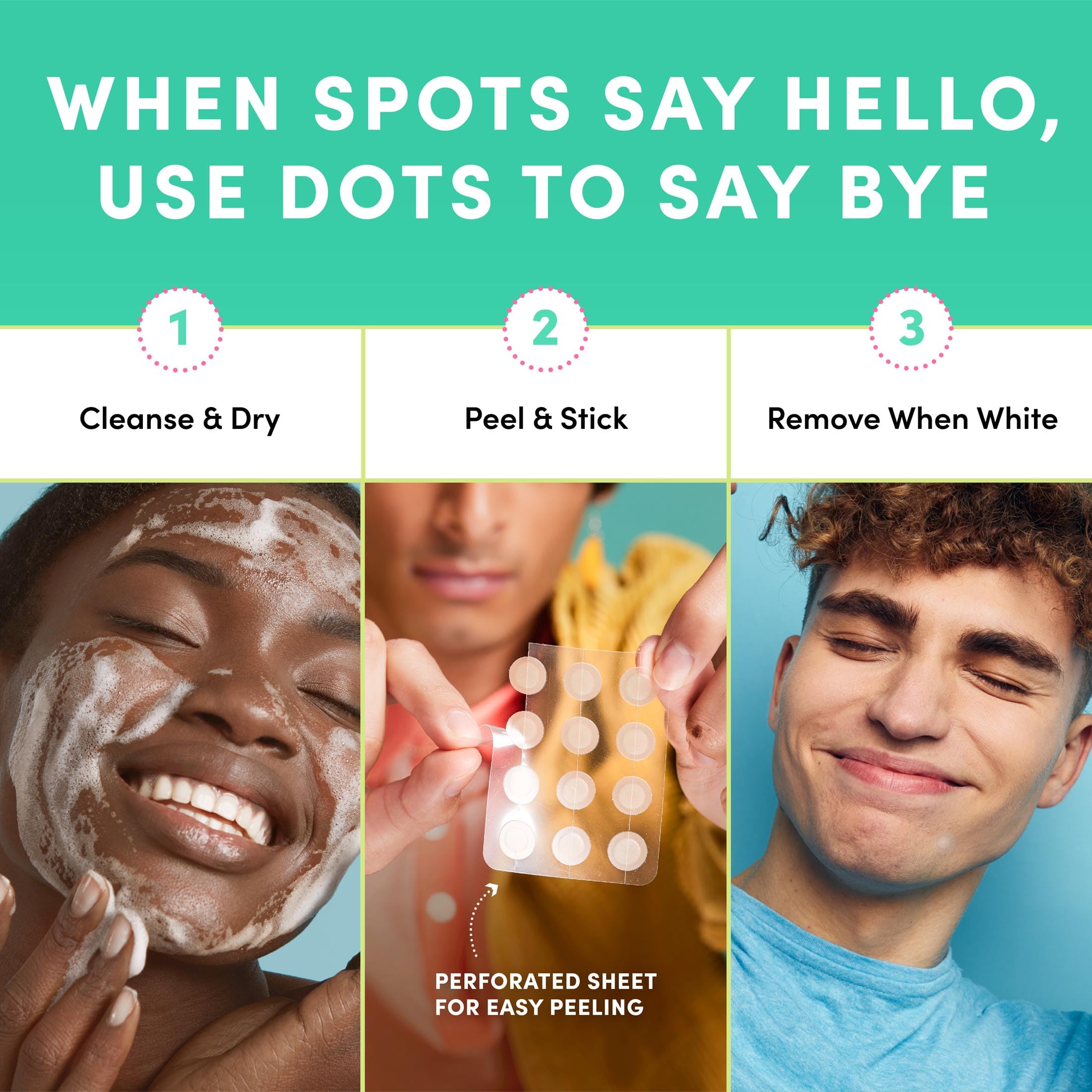 Dots For Spots Pimple Patches - Translucent Hydrocolloid Patch Spot Treatment Stickers For Face And Body - Fast-Acting, Vegan &