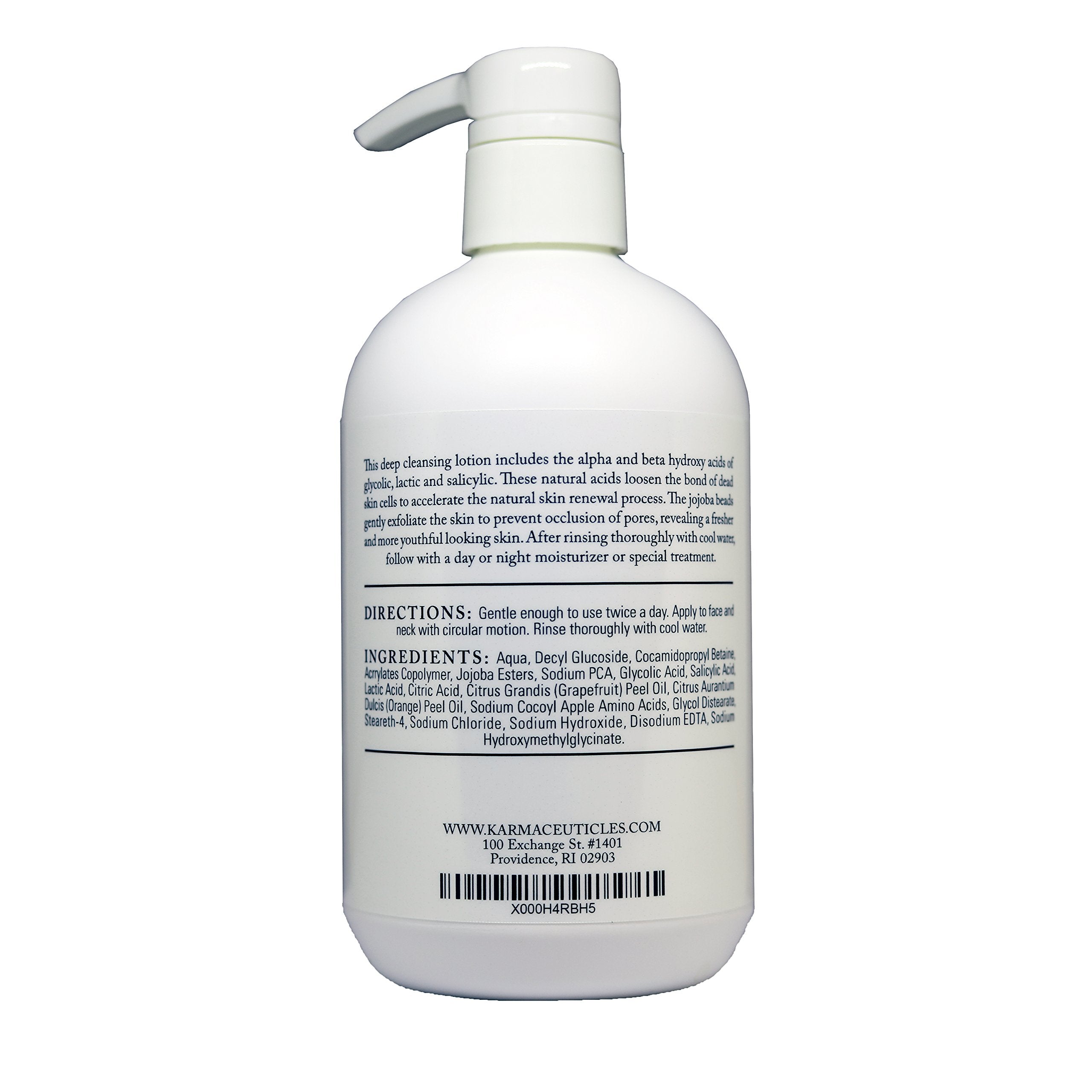Karmaceuticles Aha Bha Exfoliating Cleanser 16Oz Exfoliating Cleanser Improves Circulation In The Skin For A Radiant And Healthy