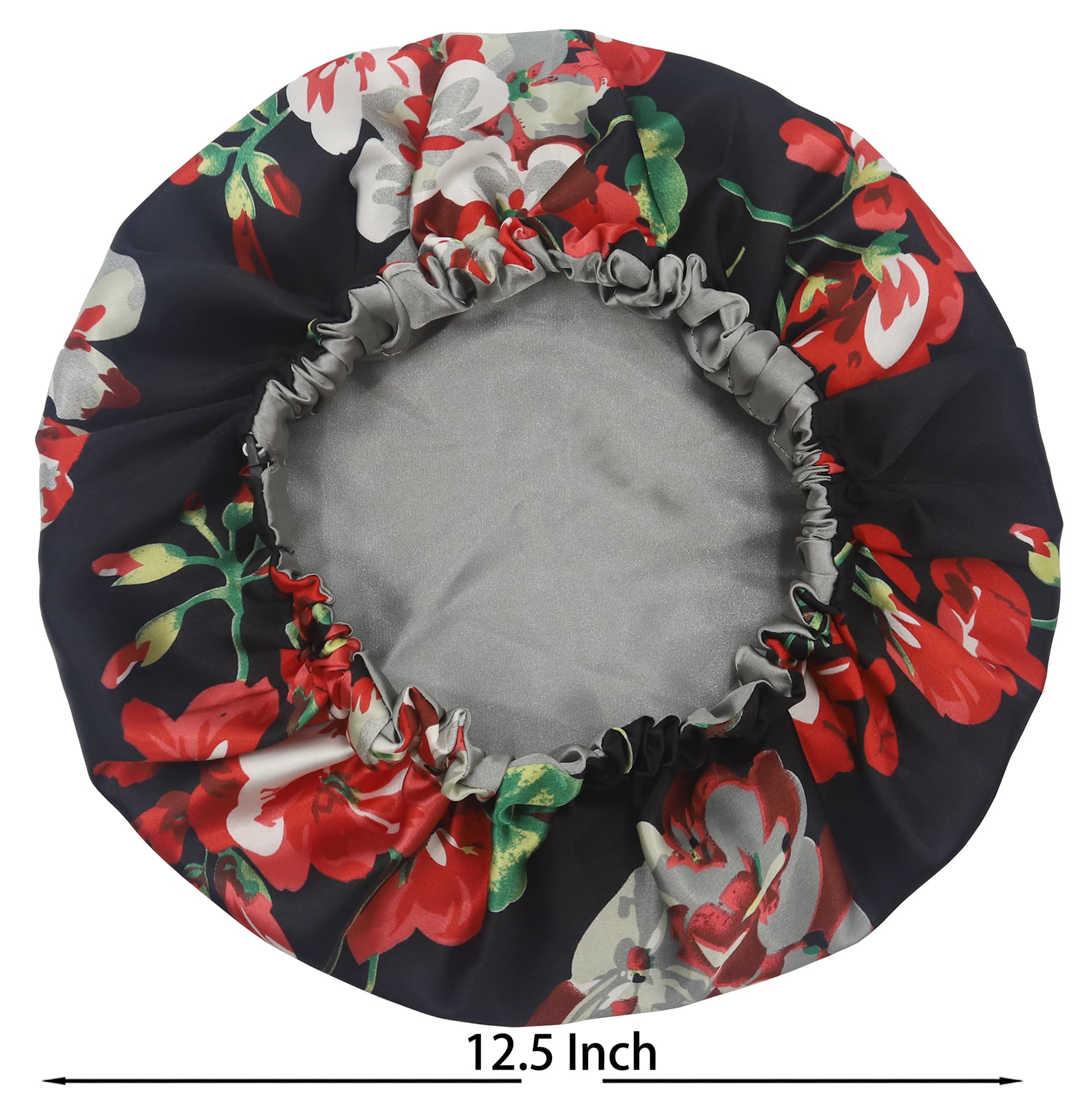 Saymre Satin Bonnet Silky Sleep Cap,Adjustable Hair Bonnet For Braids Curly Hair