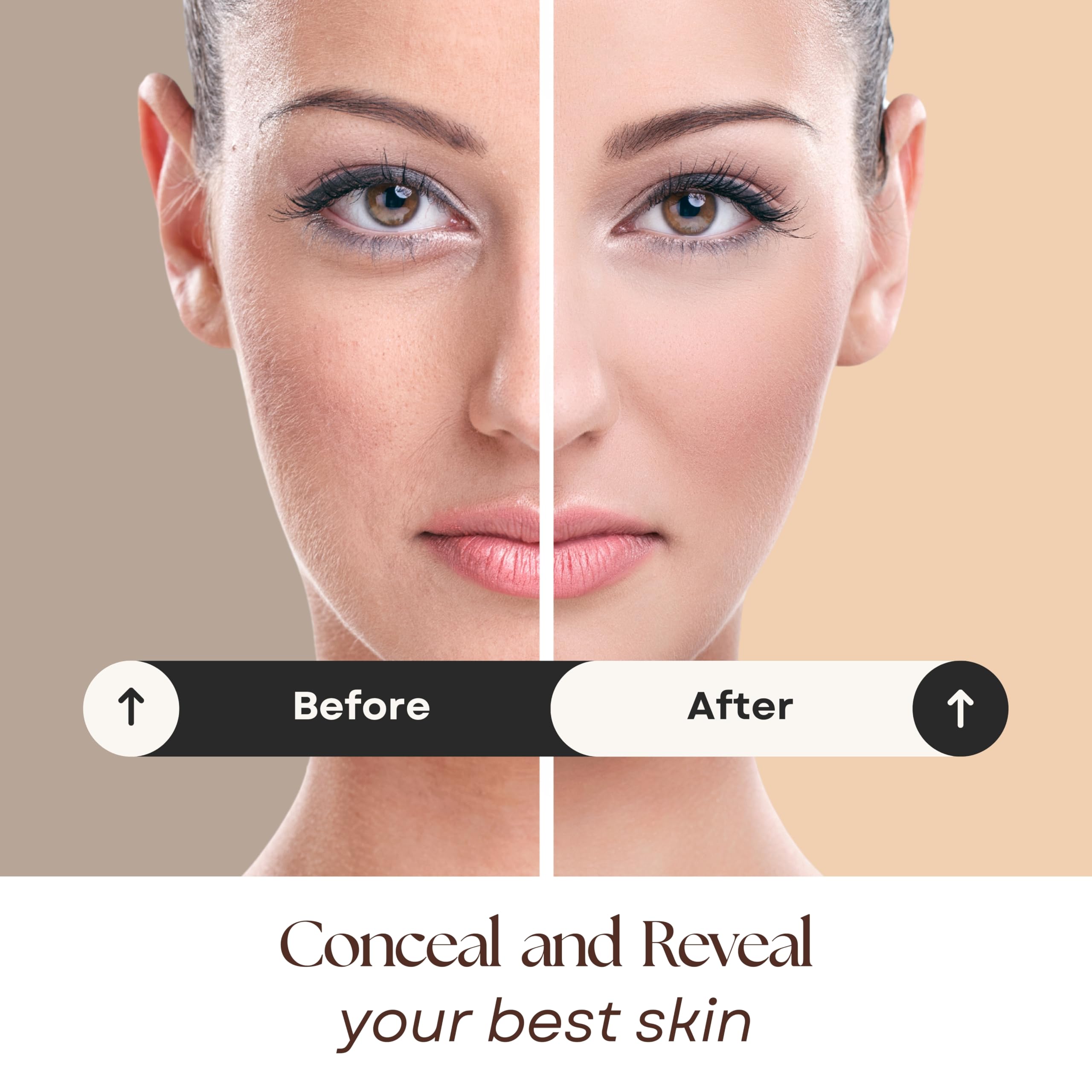 Lure Minerals Mineral Foundation Loose Powder - 8G, Mineral Makeup Face Powder Foundation (Beige Medium - Luminous)