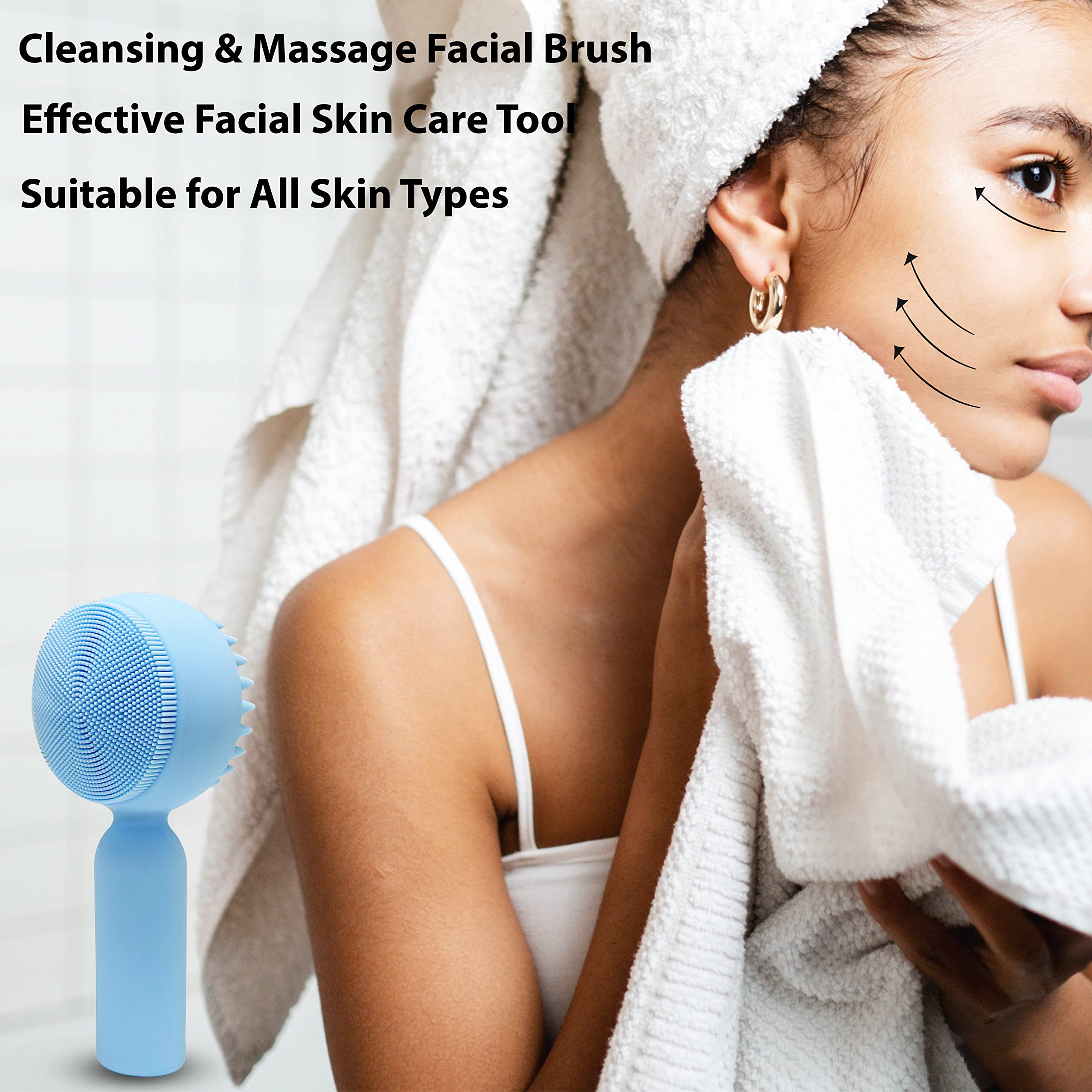 Silicone Facial Cleansing Brush 2 In 1 Silicone Facial Scrubber Manual Exfoliating Facial Brush Face Cleanser Face Exfoliator Ul