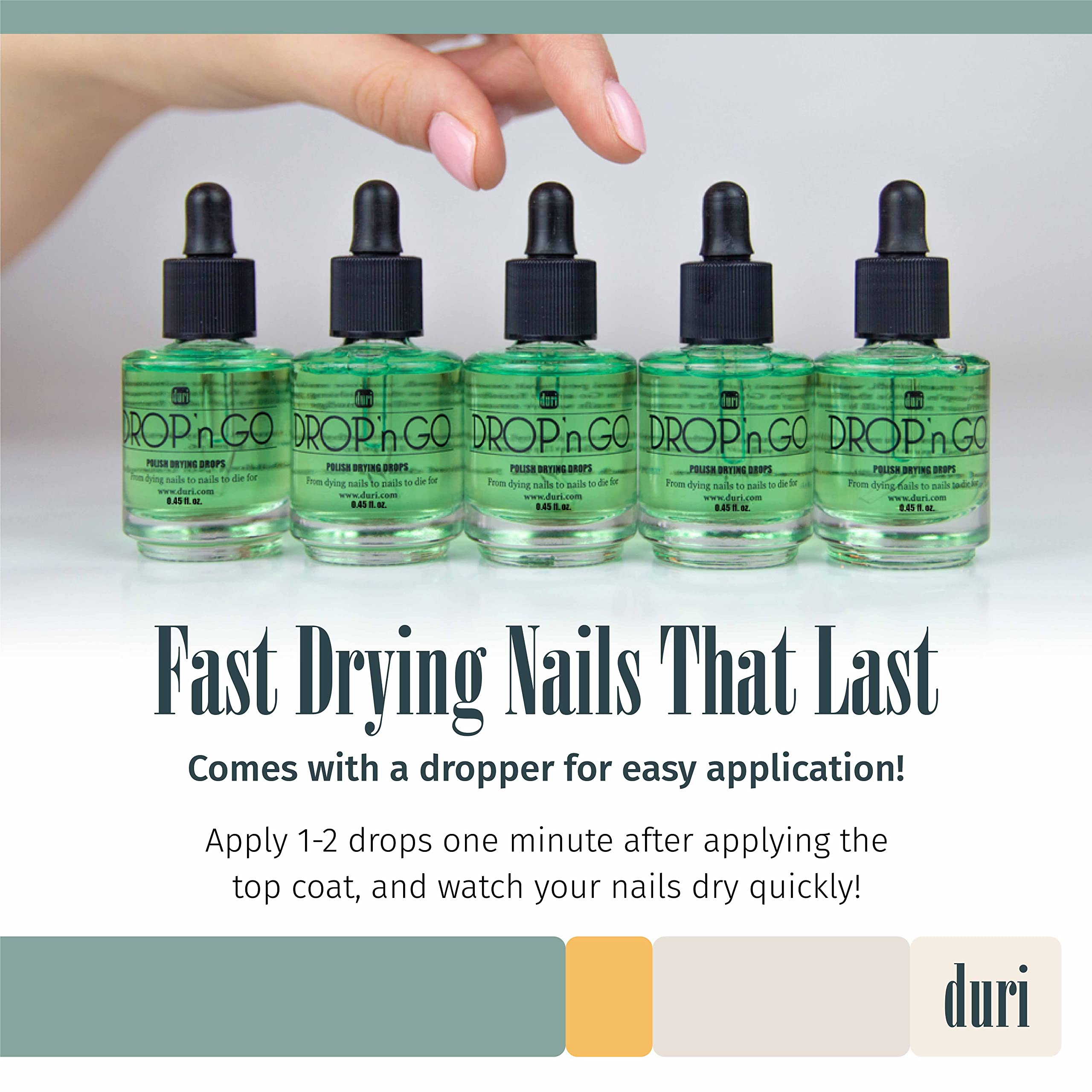 Duri Cosmetics, Drop'N Go Quick Dry Nail Drops (Drop'N Go (Pack Of 2))