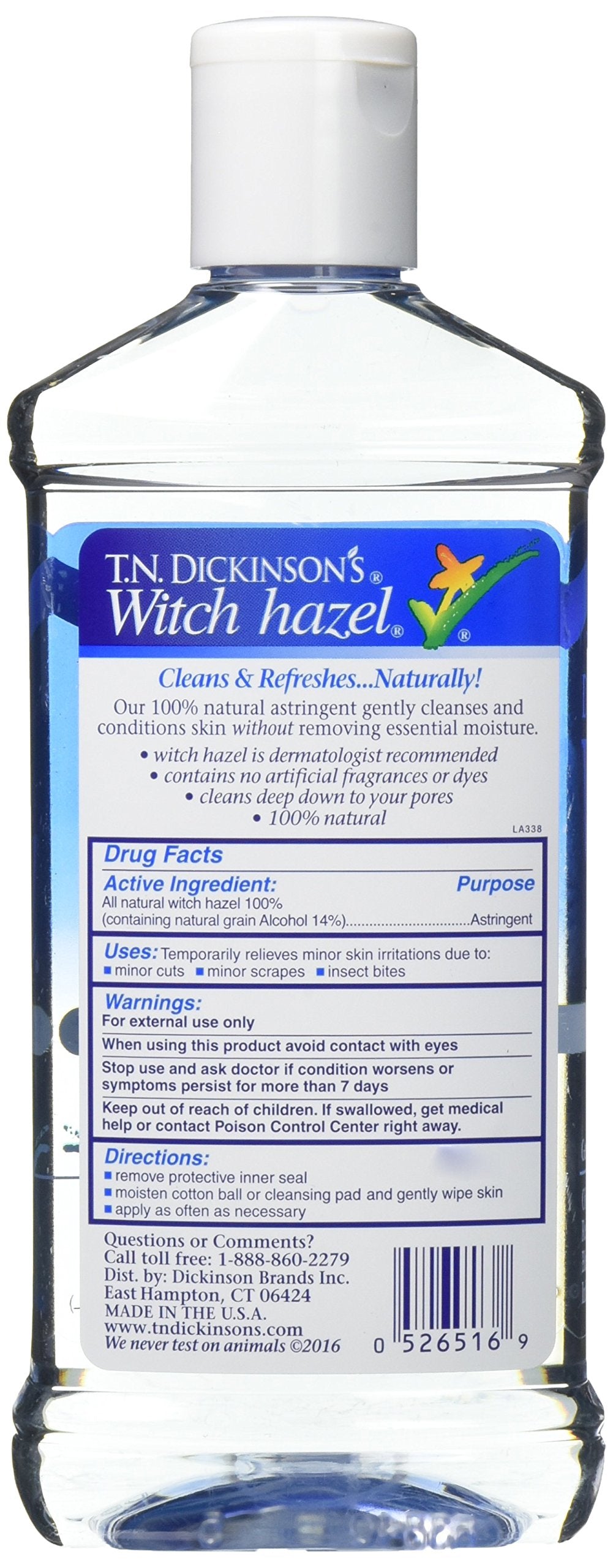 T.N. Dickinson'S Astringent, 100% Natural, Witch Hazel 16 Fl Oz (473 Ml) (2 Pack)