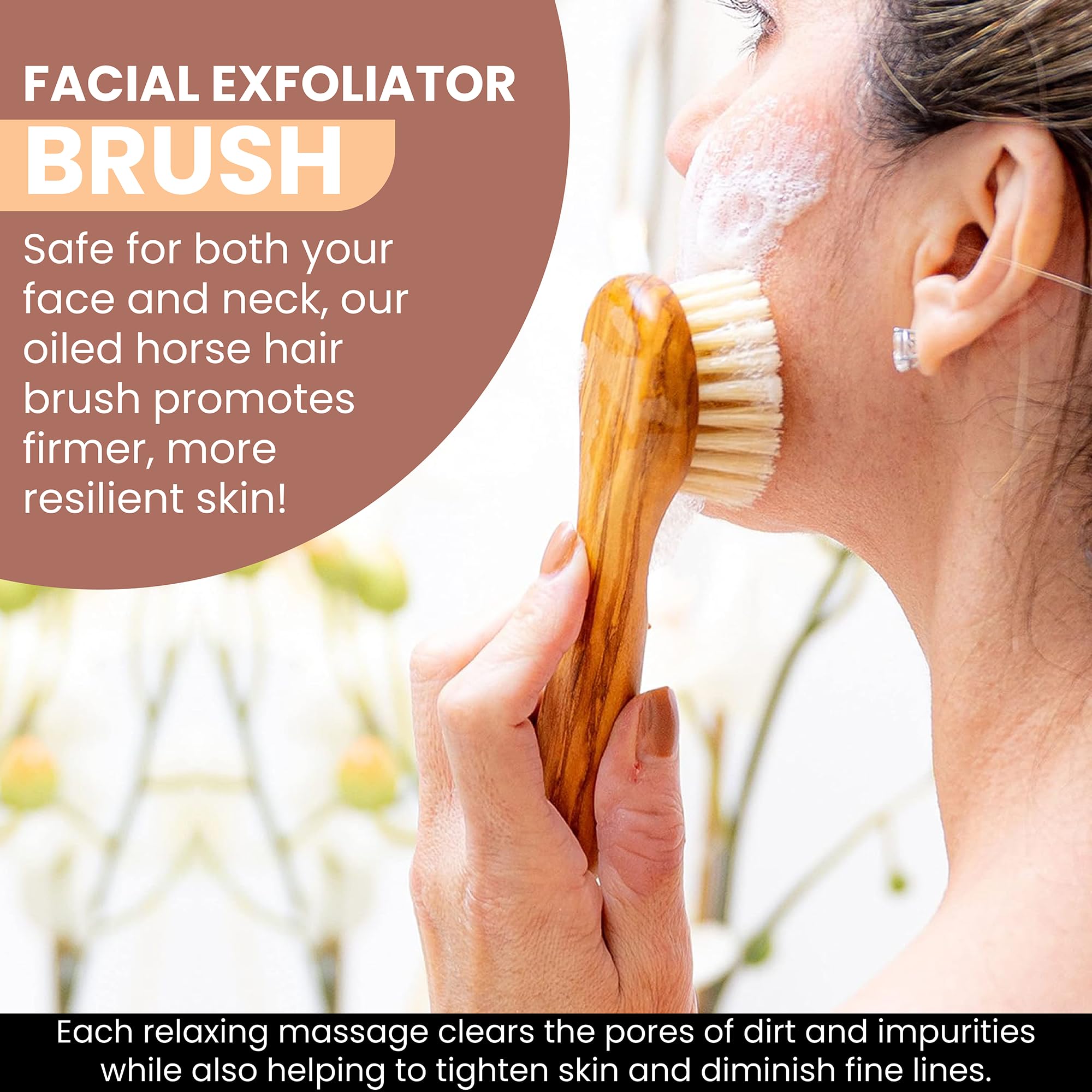 Since 1869 Hand Made In Germany - Sustainable Exfoliating Face Brush, Scrub Cleansing Brush, Exfoliates Skin To Help Reduce Flak