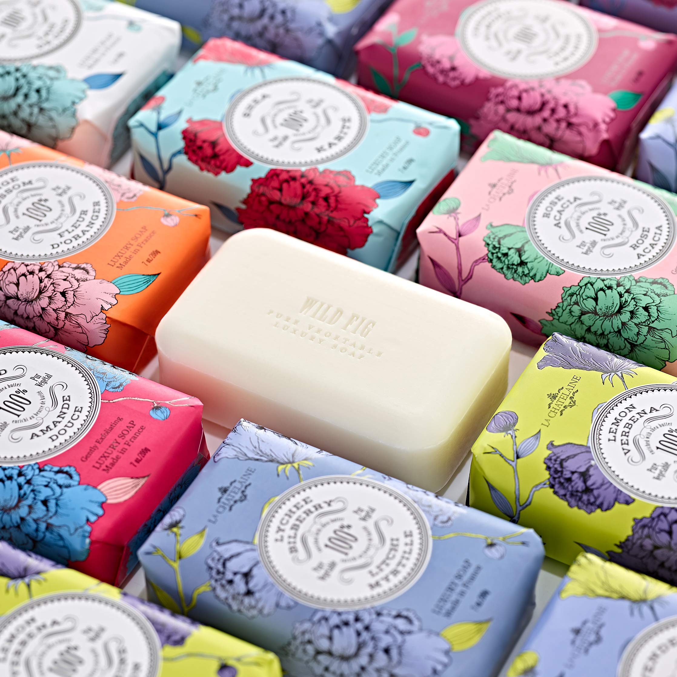 La Chatelaine Luxury Bar Soap | Natural Shea Formula (Lychee Bilberry, 7 Oz)