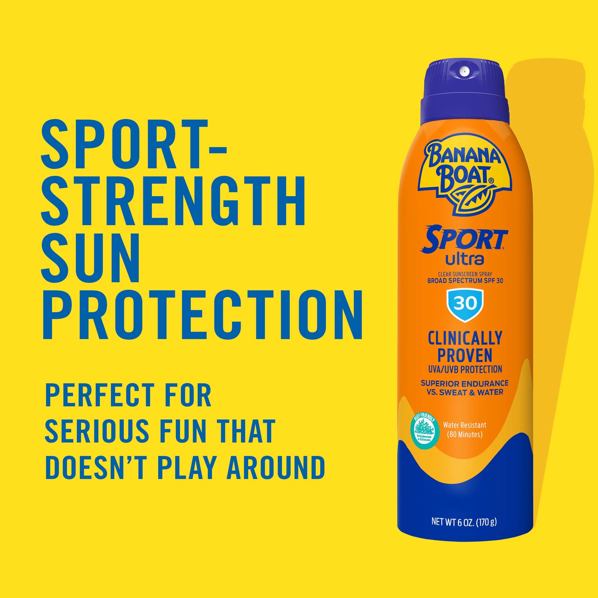 Banana Boat Sport Ultra Spf 30 Sunscreen Spray, 9.5Oz | Banana Boat Sunscreen Spray Spf 30, Oxybenzone Free Sunscreen, Spray On