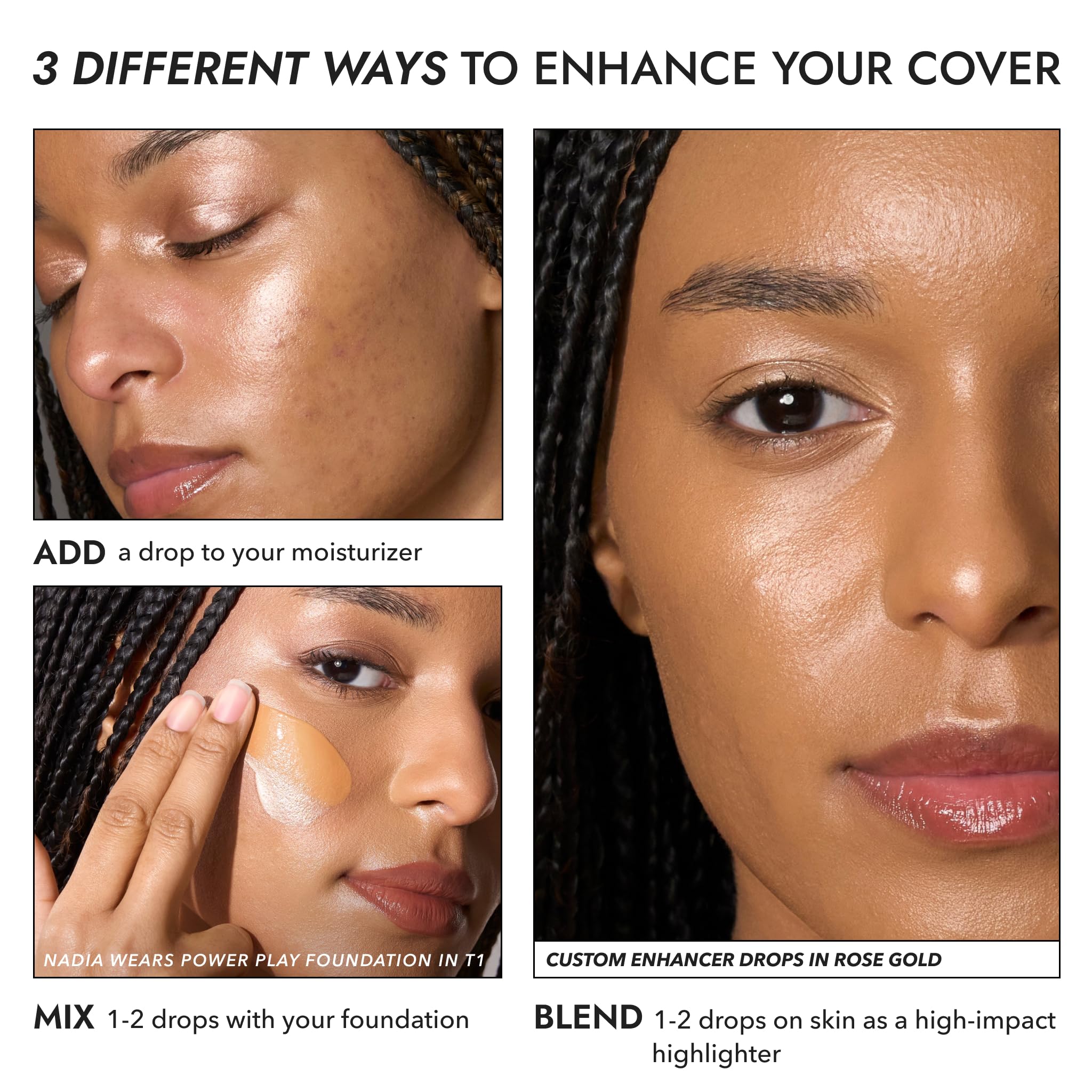 Cover Fx Custom Enhancer Drops - Candlelight: Classic Bronze Finish - 15Ml - Radiant Glow - Liquid Highlighter