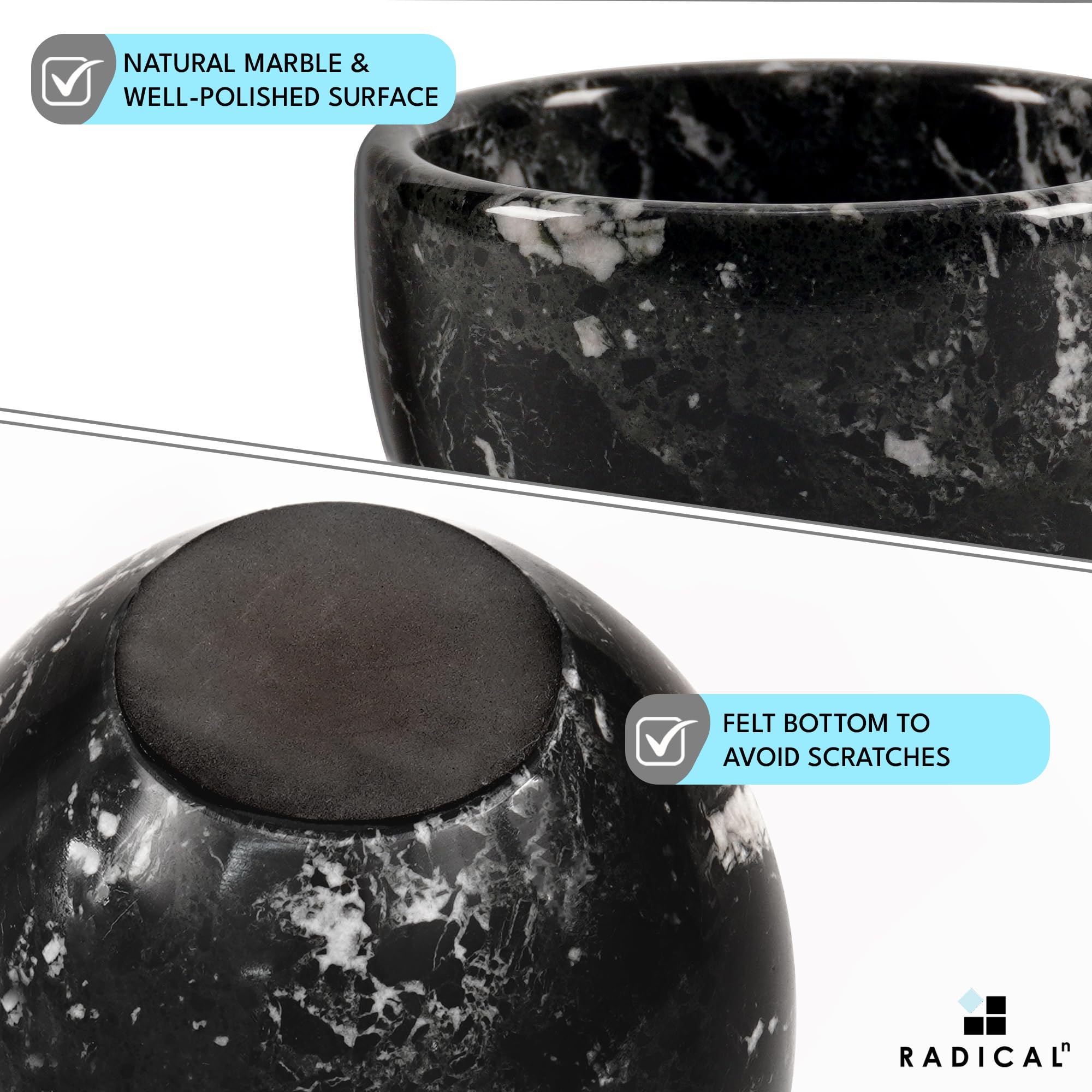 Radicaln Marble Shaving Cream Bowl Black 4' X 3' Inches Handmade Shaving Bowl Mens Barber Supplies - Bowl For Esthetician Suppli