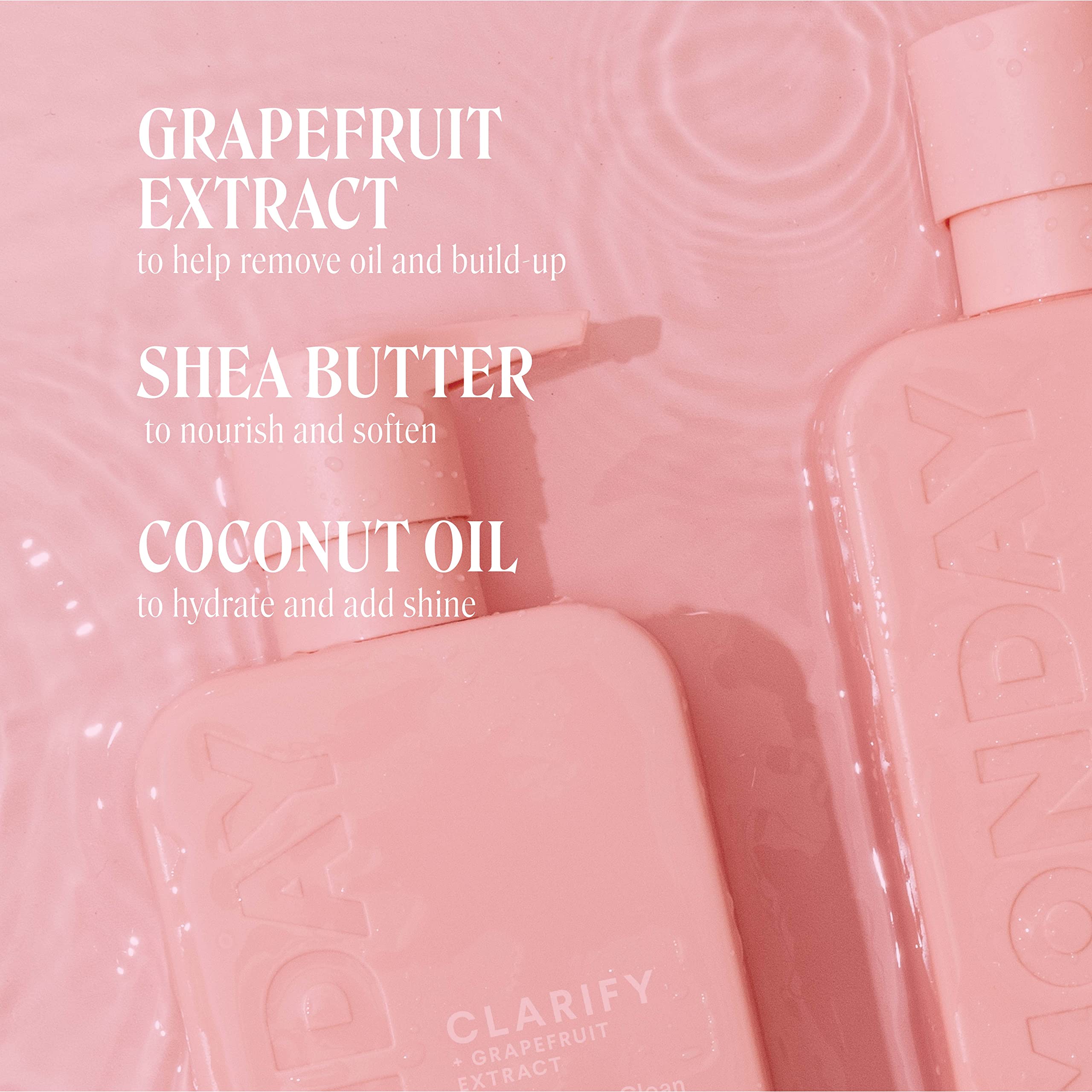 Monday Haircare Clarify Shampoo 12Oz For Oily Hair, Made With Grapefruit Extract, Coconut Oil And Vitamin E (354Ml)