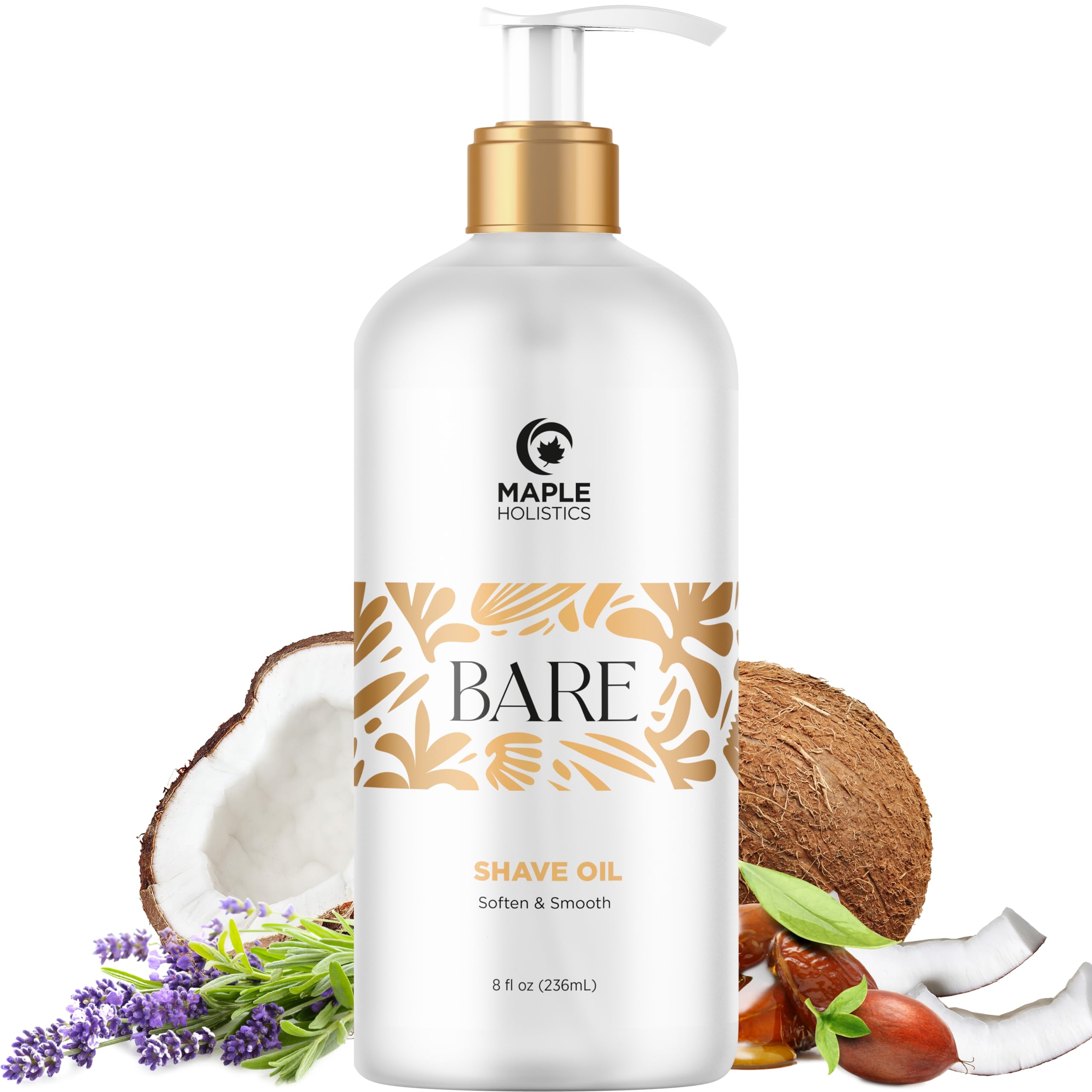 Bare Luxury Shaving Oil for Women - Lavender Shave Oil for Women for Legs Face Underarms and Pubic Hair & Skin - Silky Smooth Bo