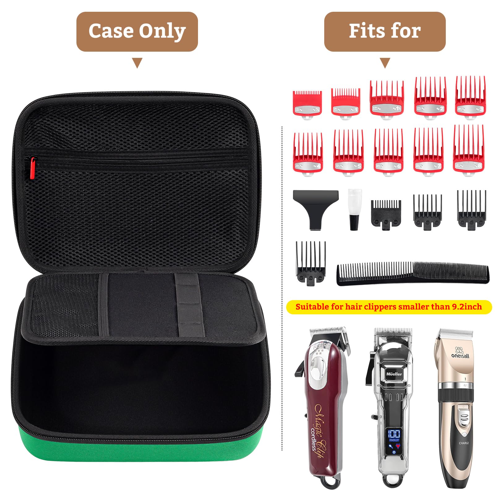 Procase Hard Travel Case For Hair Clippers, Hair Cutting Barber Supplies Holder, Trimmer Organizer Storage Bag For Hatteker/Onei