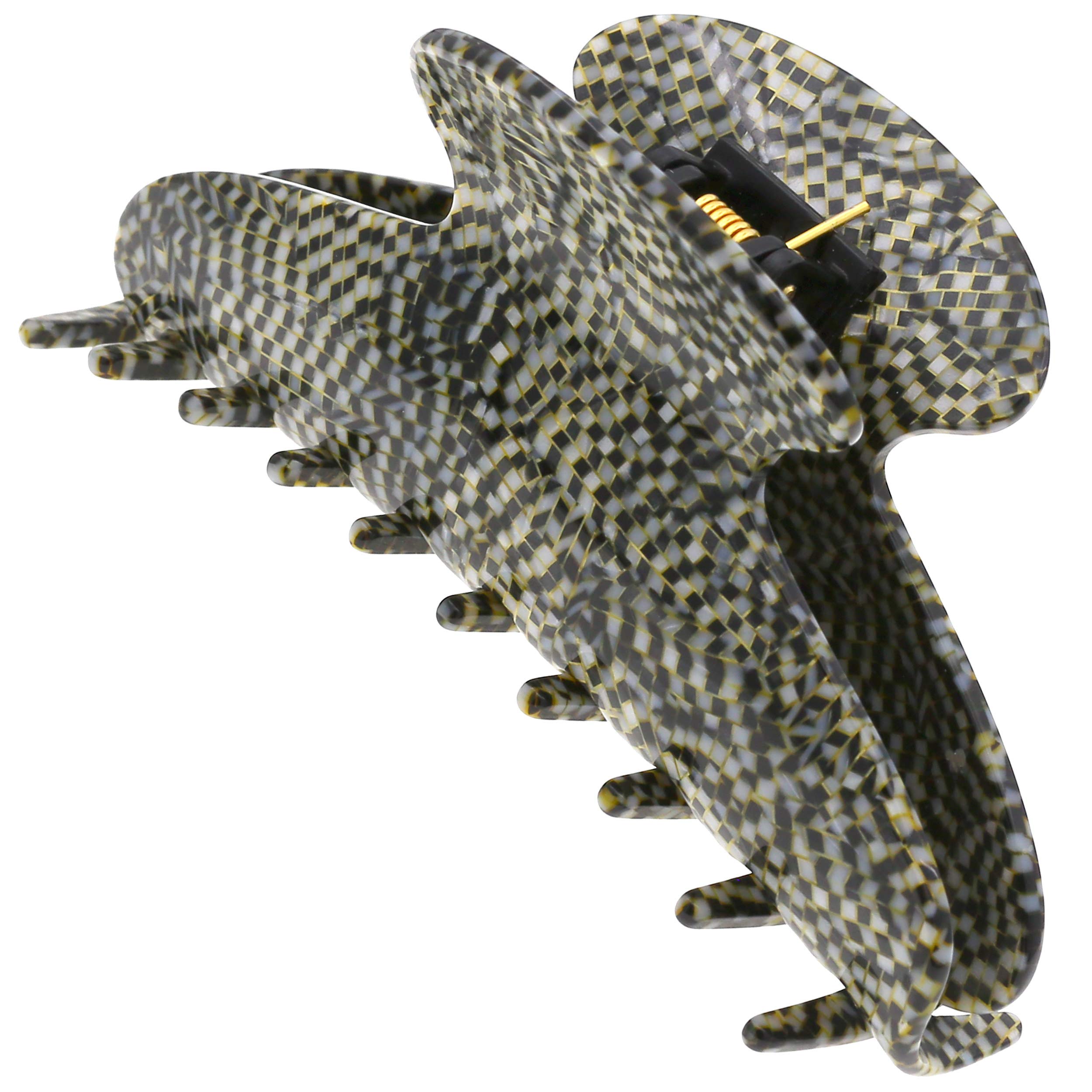 Camila Paris Hair Clip, CP3037, 4.25 Inch, French Made for Women with Thick, Curly, Wavy Hair, Handmade, Opera, Strong Hold, Gri