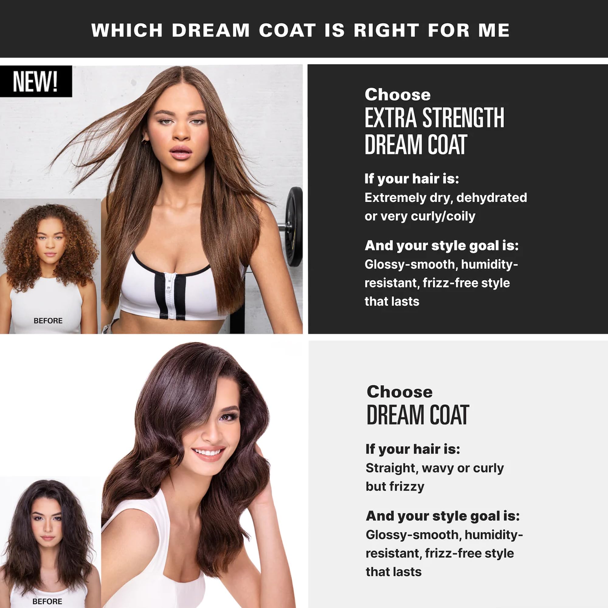 COLOR WOW Extra Strength Dream Coat, 1.7 fl oz ?nti-Humidity Treatment for Frizz-Prone Hair, Smooth & Straight Styles