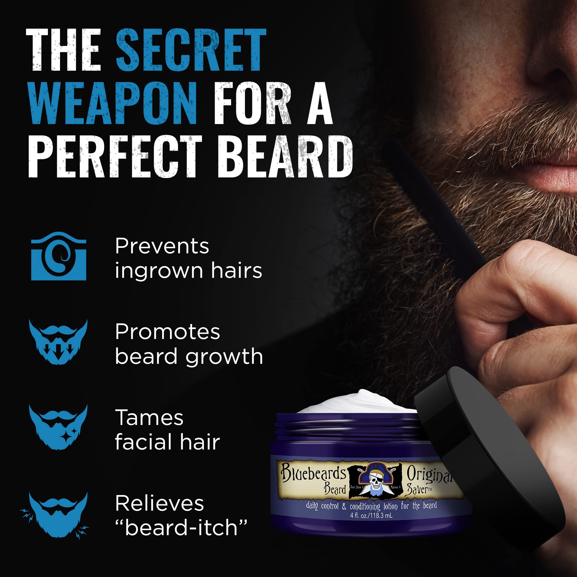 Bluebeards Original Beard Saver, 4 Oz. - Leave In Beard Conditioner For Men, Infused With Aloe & Lime - Beard Softener That Deep